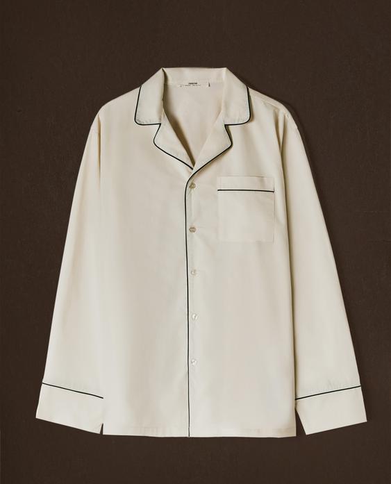 CAMISA PIPING PRETA