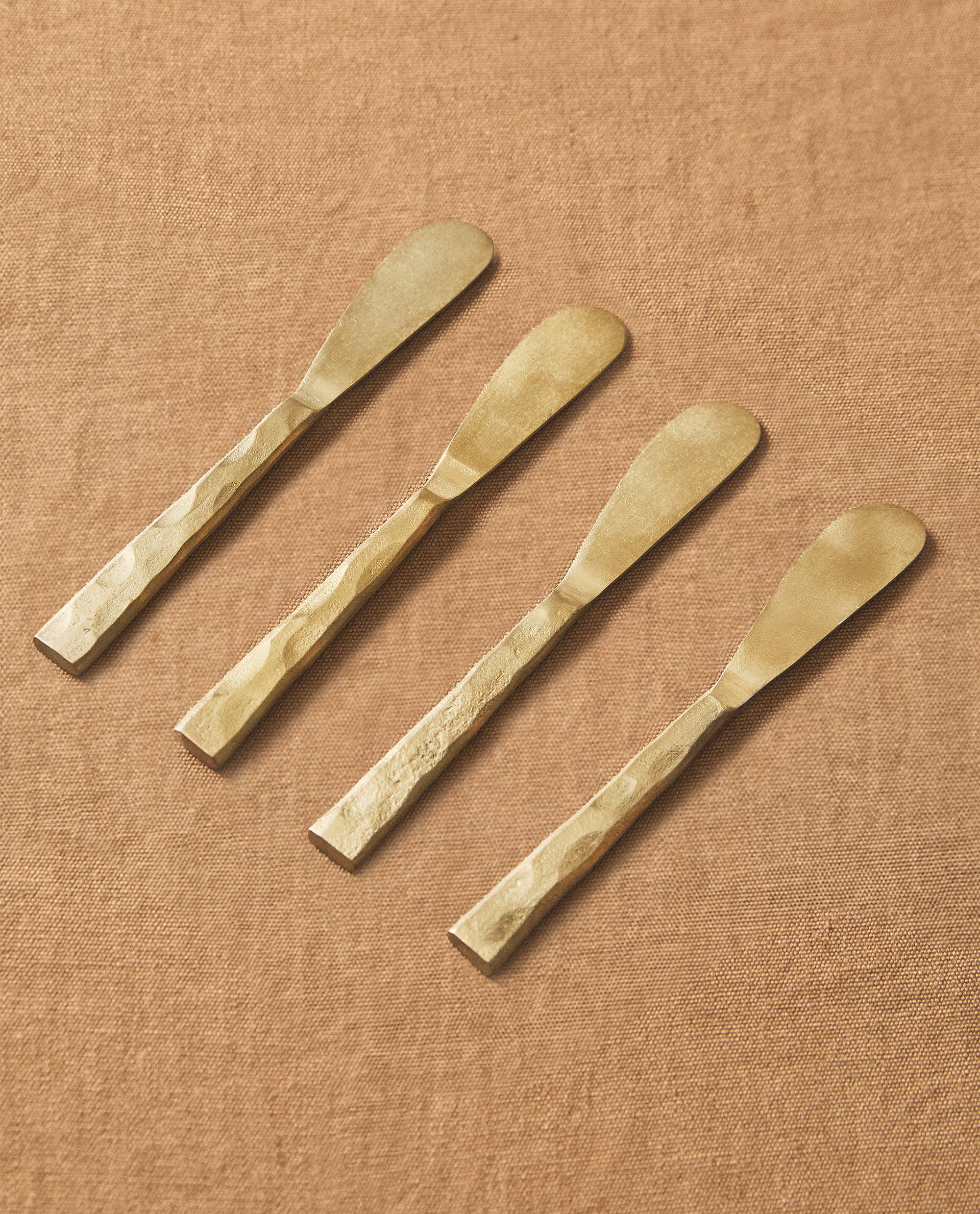 4ER-PACK BUTTERMESSER, GEHÄMMERT (4ER-PACK)