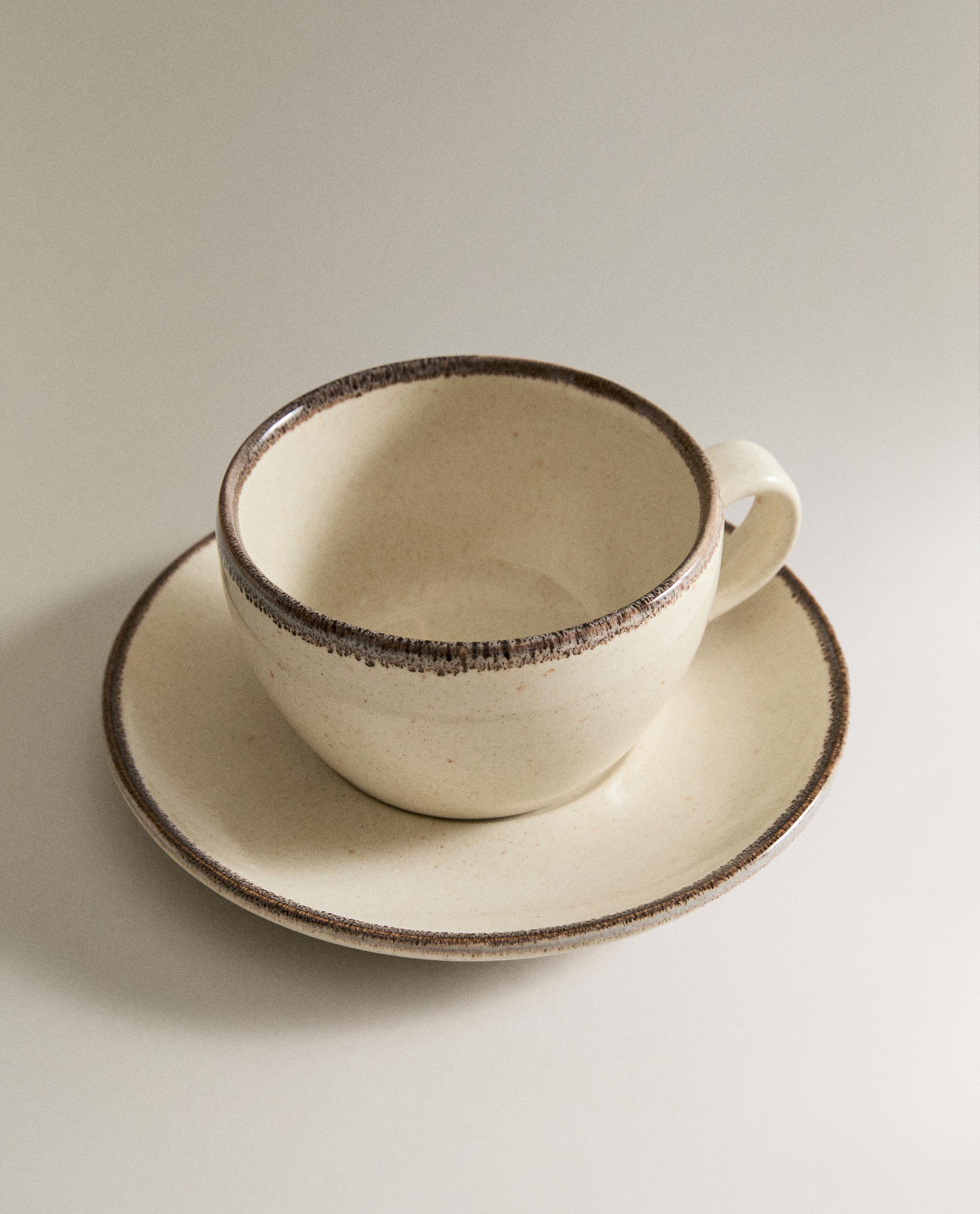 STONEWARE TEACUP AND SAUCER product thumbnail 2
