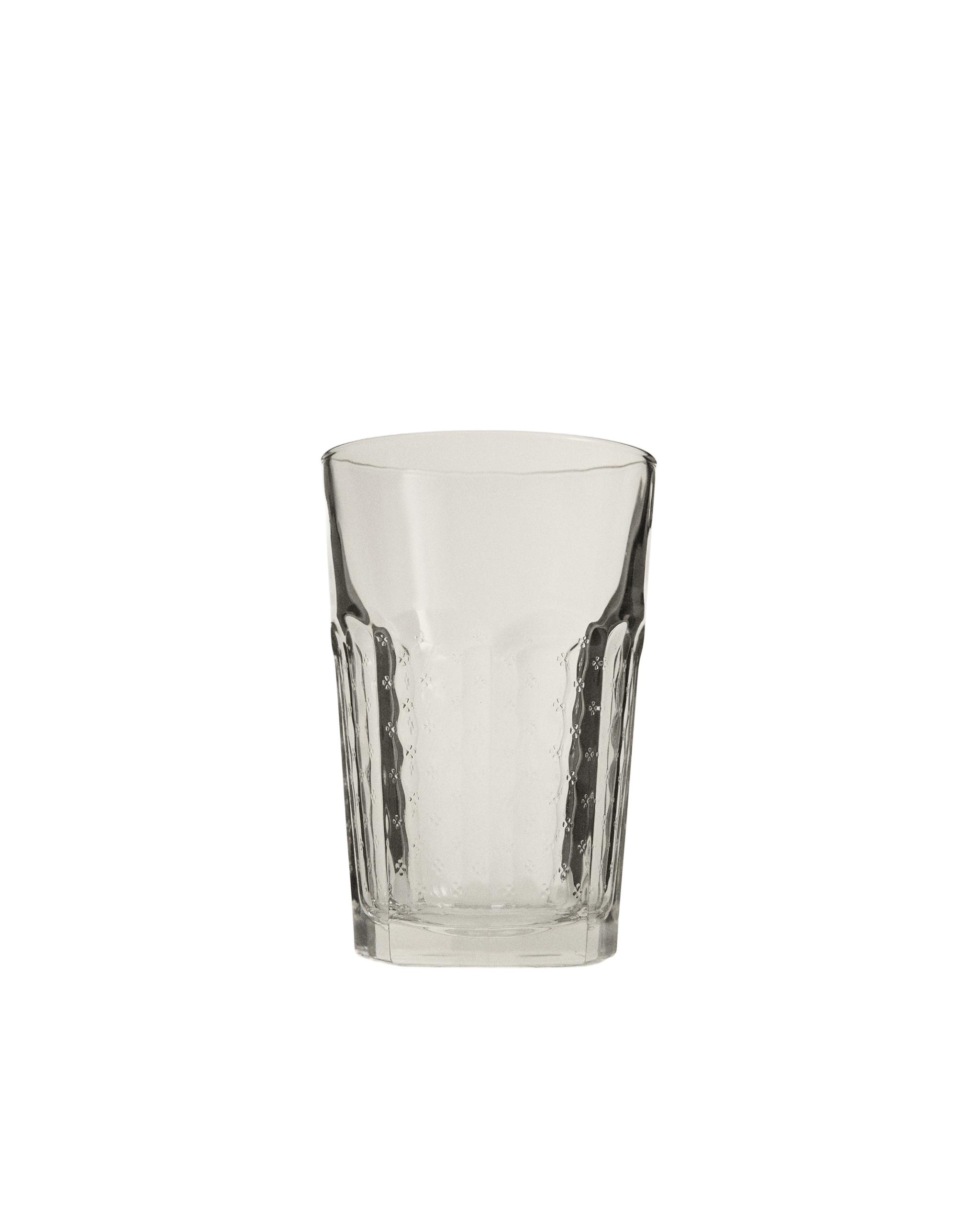 RAISED FLORAL DESIGN GLASS TUMBLER product thumbnail 3