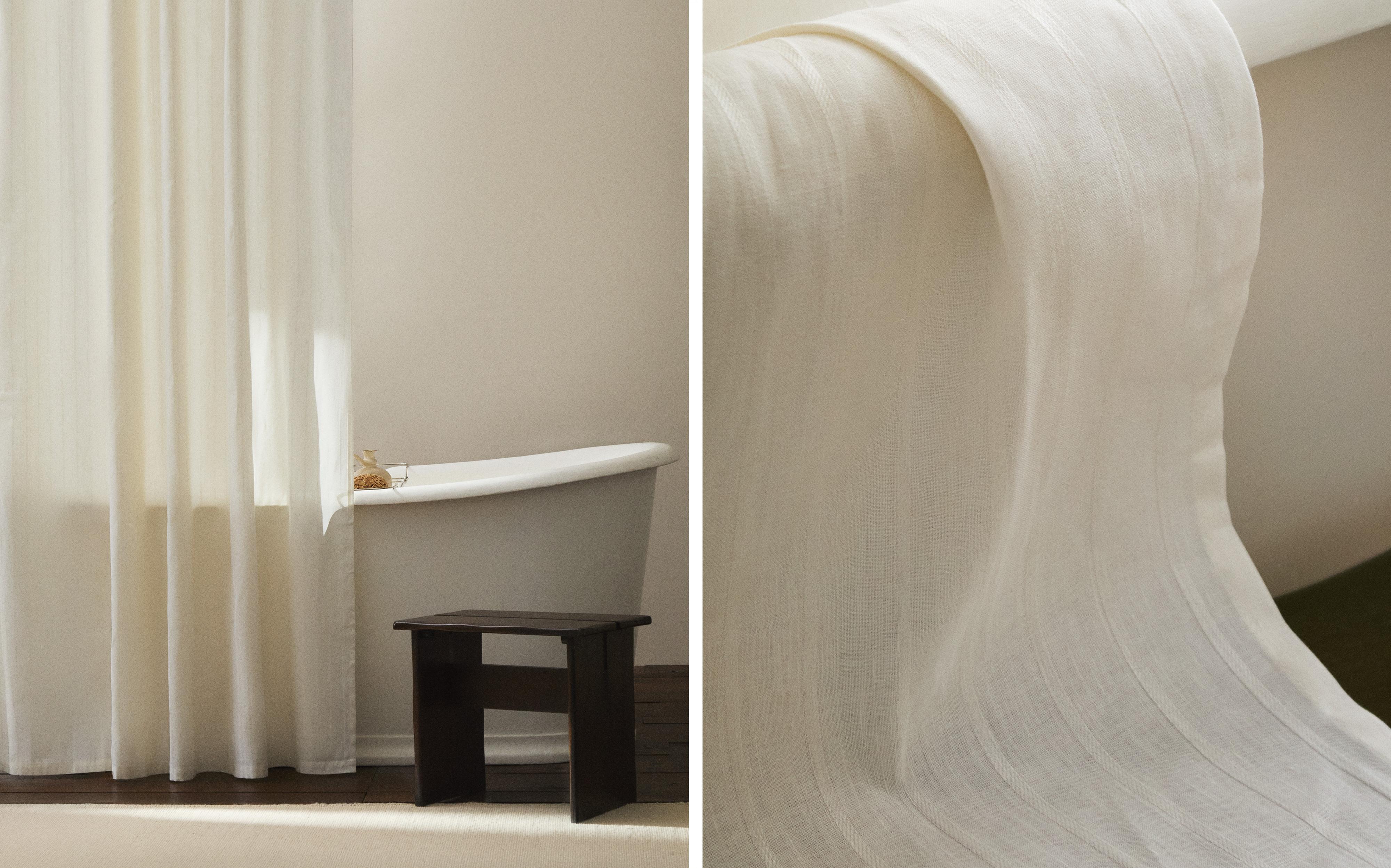 JACQUARD LINEN SHOWER CURTAIN product thumbnail 2