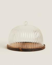 BOROSILICATE WOODEN CAKE DISH product thumbnail 4
