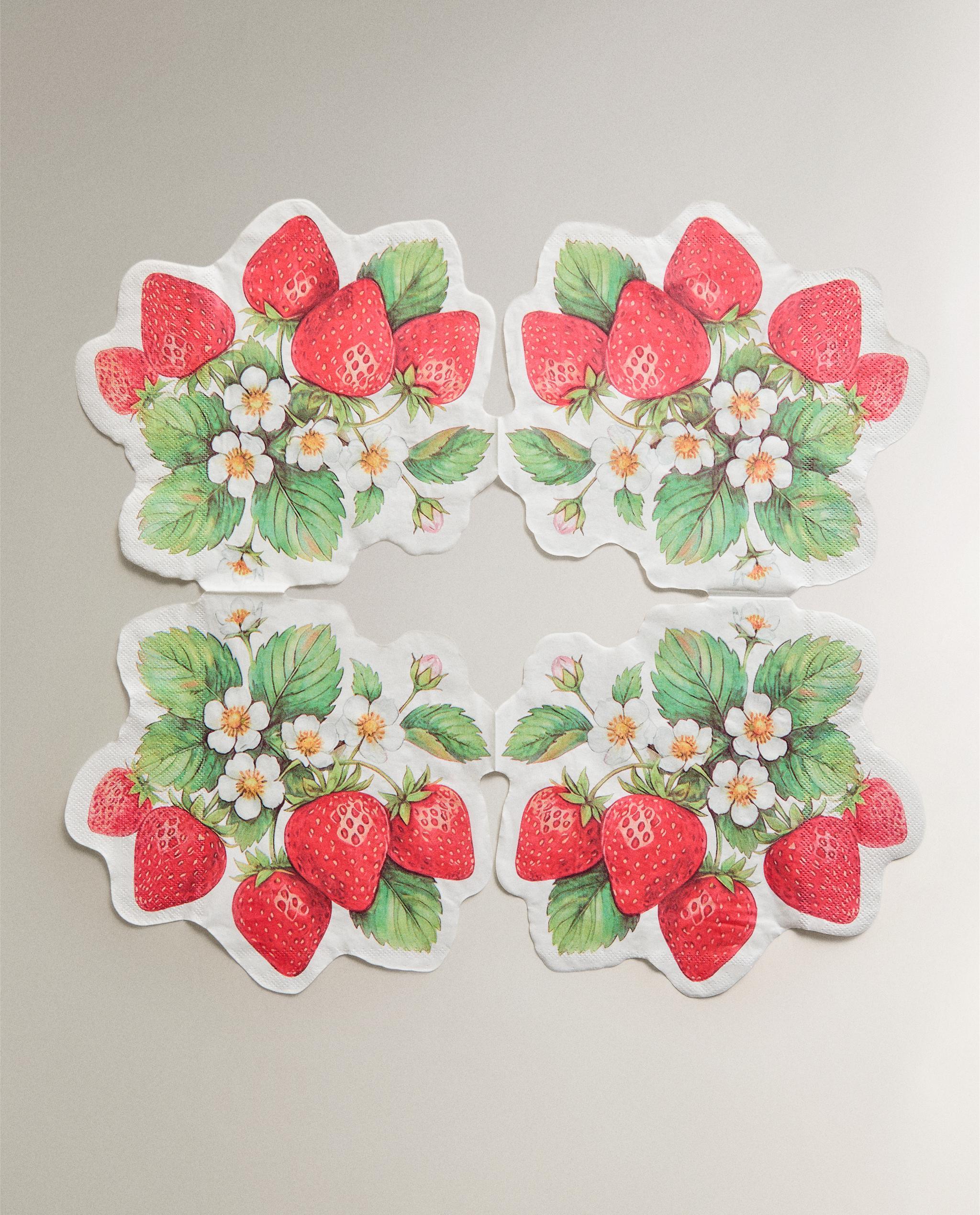 PACK OF STRAWBERRY PAPER NAPKINS (PACK OF 20) product thumbnail 4