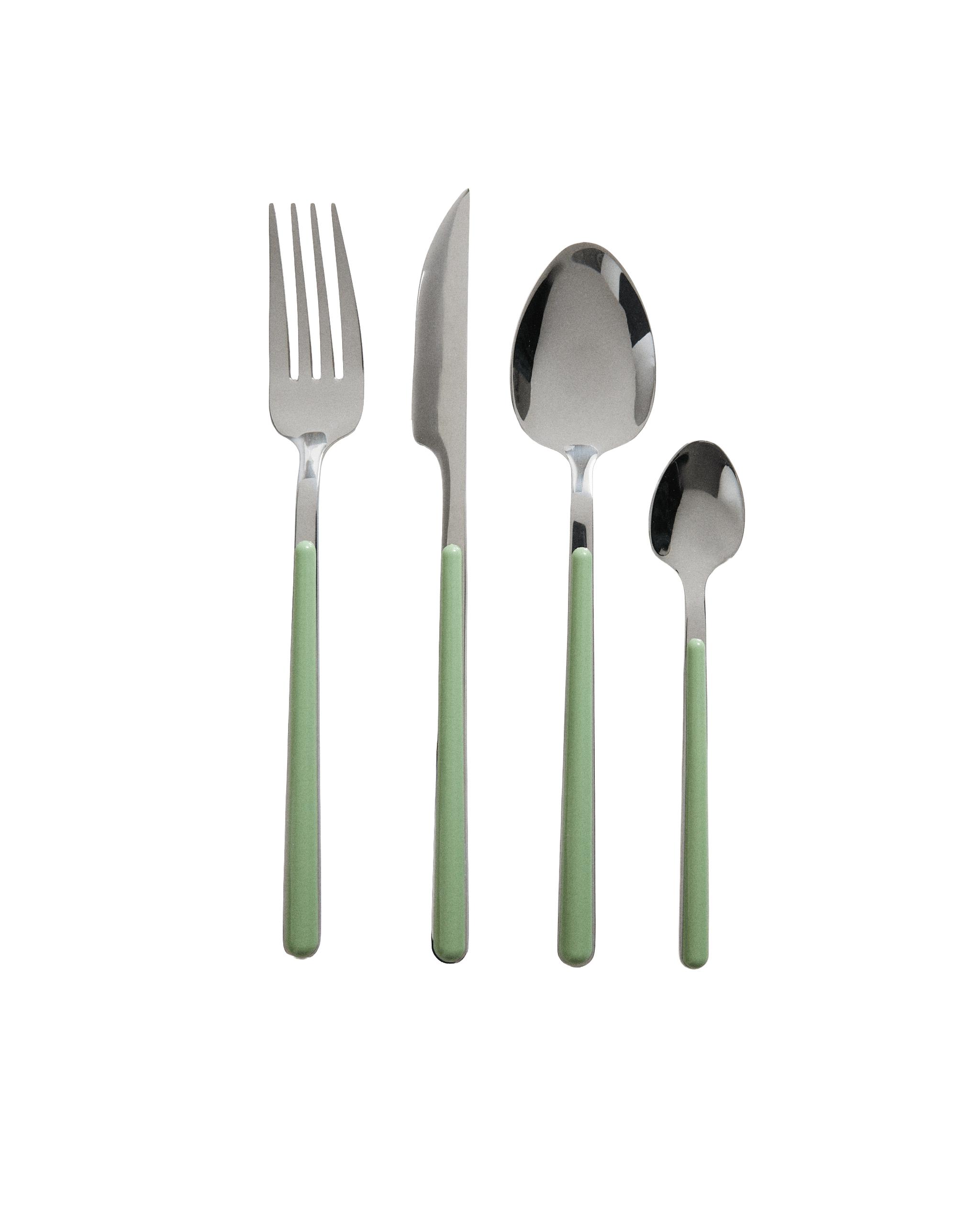 CUTLERY SET WITH GREEN HANDLE (SET OF 4) product thumbnail 5
