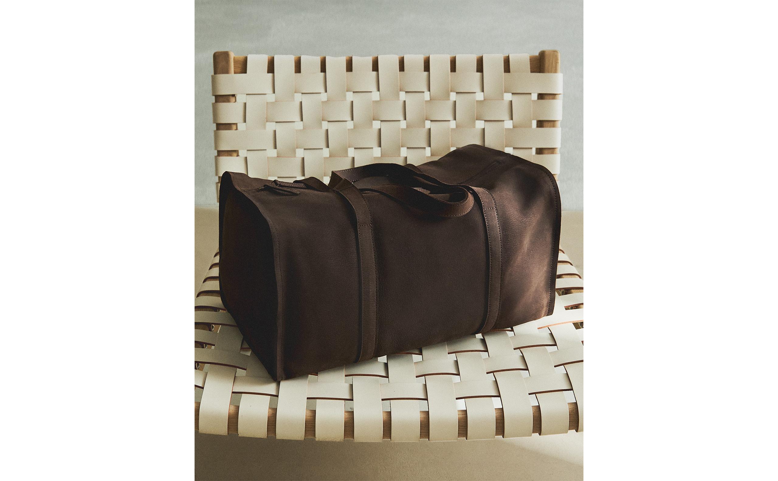FADED LEATHER TRAVEL BAG | Zara Home United States of America