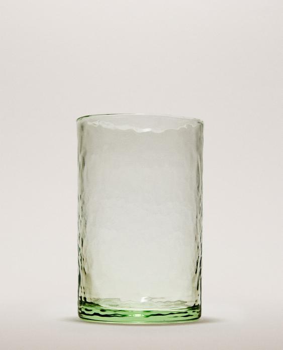 HAMMERED EFFECT GLASS SOFT DRINK TUMBLER HAMMERED EFFECT GLASS SOFT DRINK TUMBLER