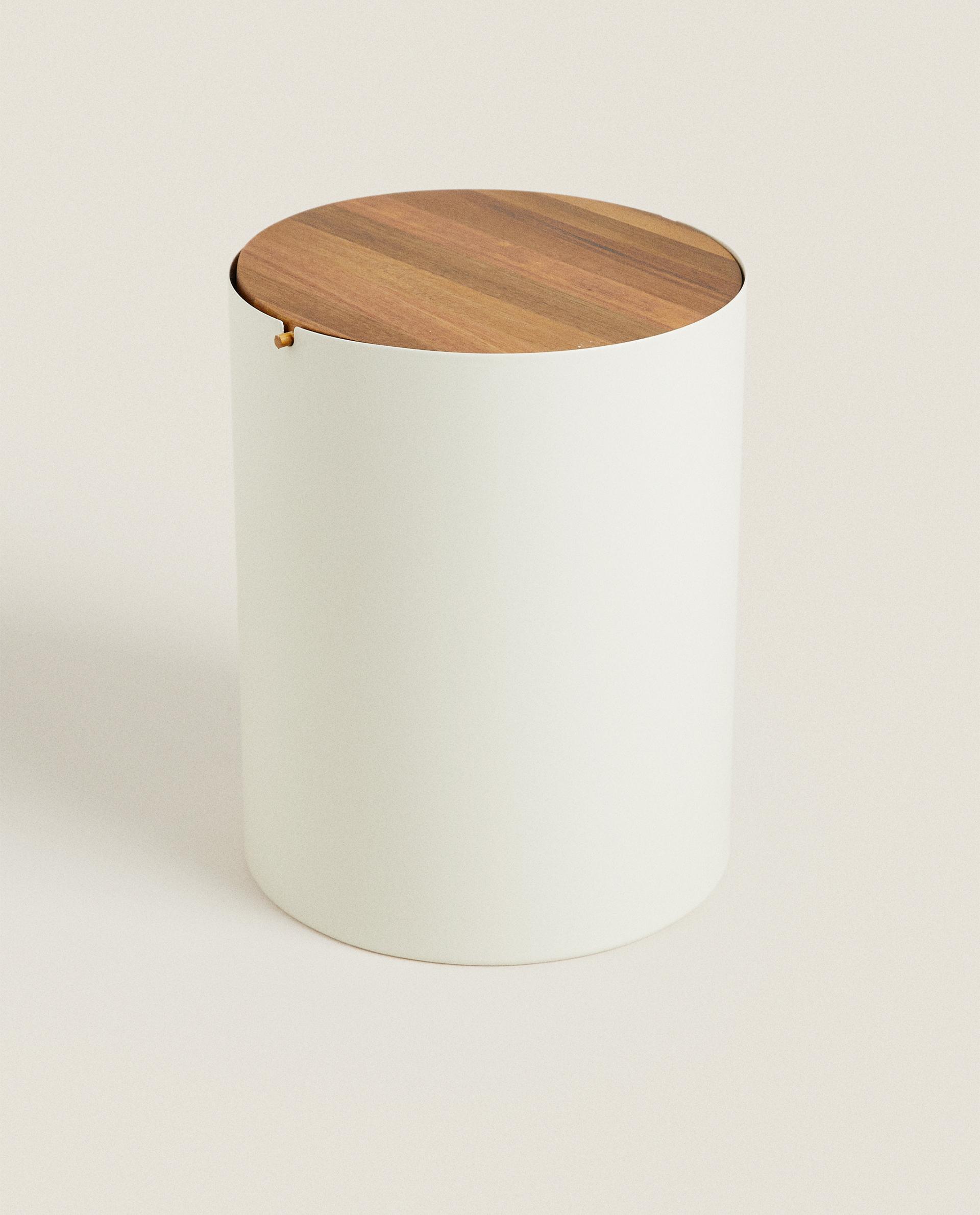 木製蓋付き メタル製ダストボックス | Zara Home 日本/Japan