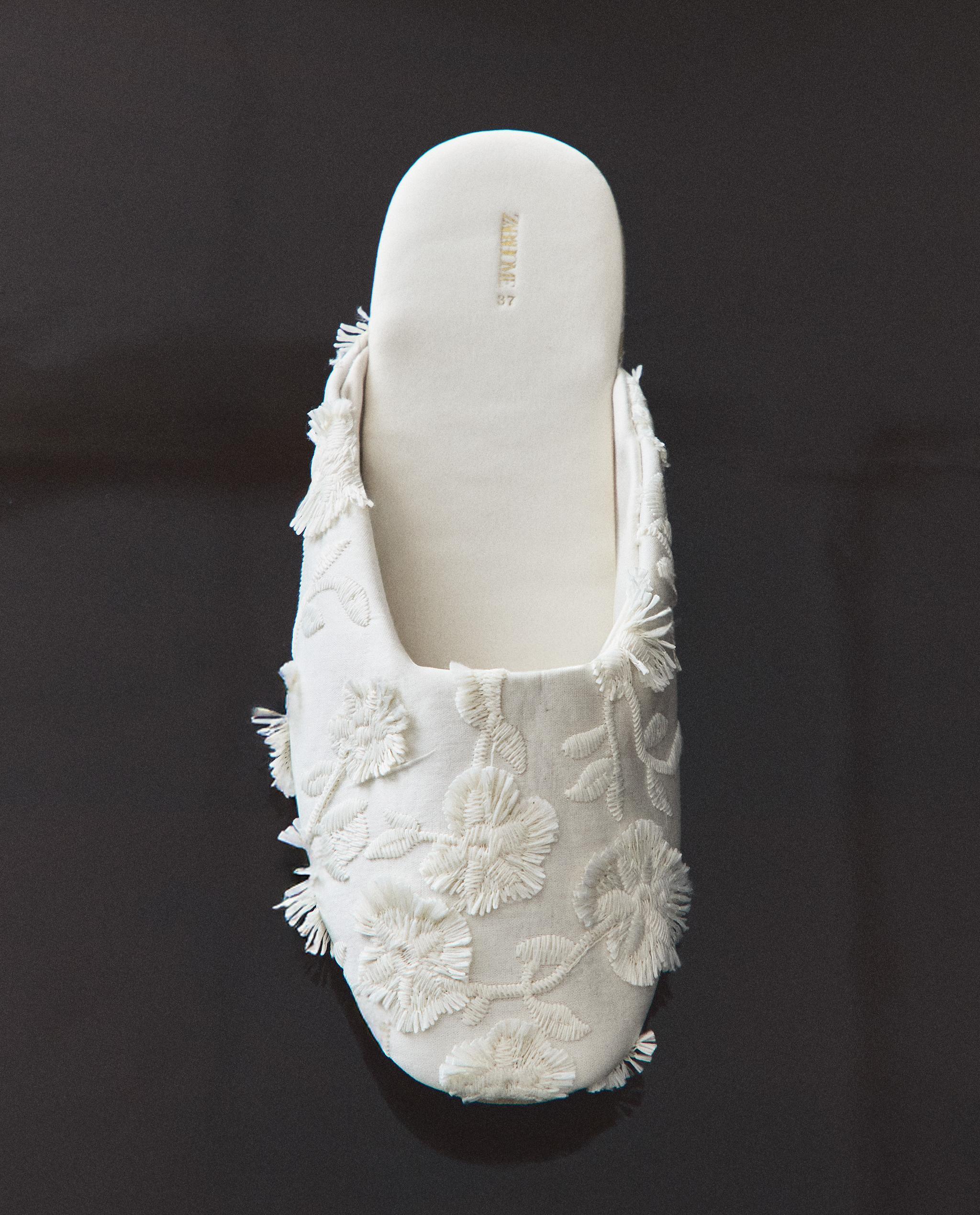 FLORAL MULE SLIPPERS WITH LEATHER SOLE product thumbnail 10