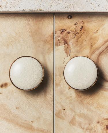 RONDE AARDEWERKEN DEURKNOPPEN (2-PACK)