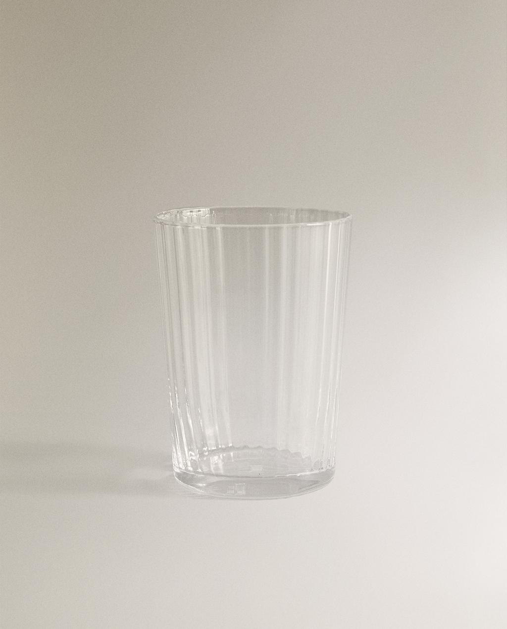 GLASS TUMBLER WITH LINES GLASS TUMBLER WITH LINES