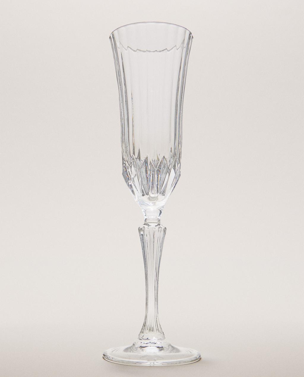 ENGRAVED-EFFECT CRYSTALLINE FLUTE GLASS ENGRAVED-EFFECT CRYSTALLINE FLUTE GLASS