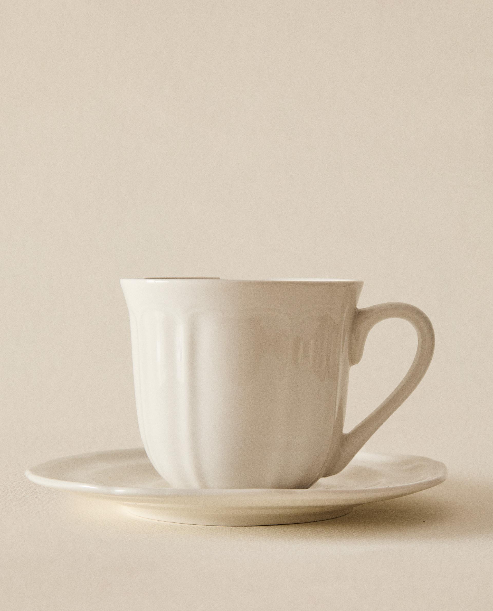 ポーセリン レリーフ ティーカップ&ソーサー | Zara Home 日本 ポーセリン レリーフ ティーカップ&ソーサー | Zara Home 日本