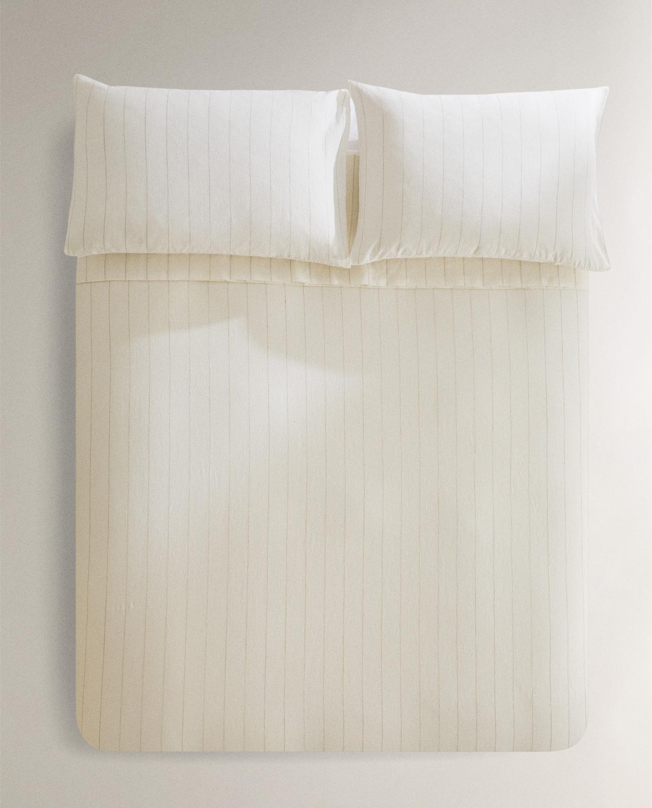 CAPA DE EDREDOM DE LINHO E ALGODÃO LISTRADO - Ver tudo - QUARTO - ROUPA DE CAMA | Zara Home Brasil | Zara Home Brasil