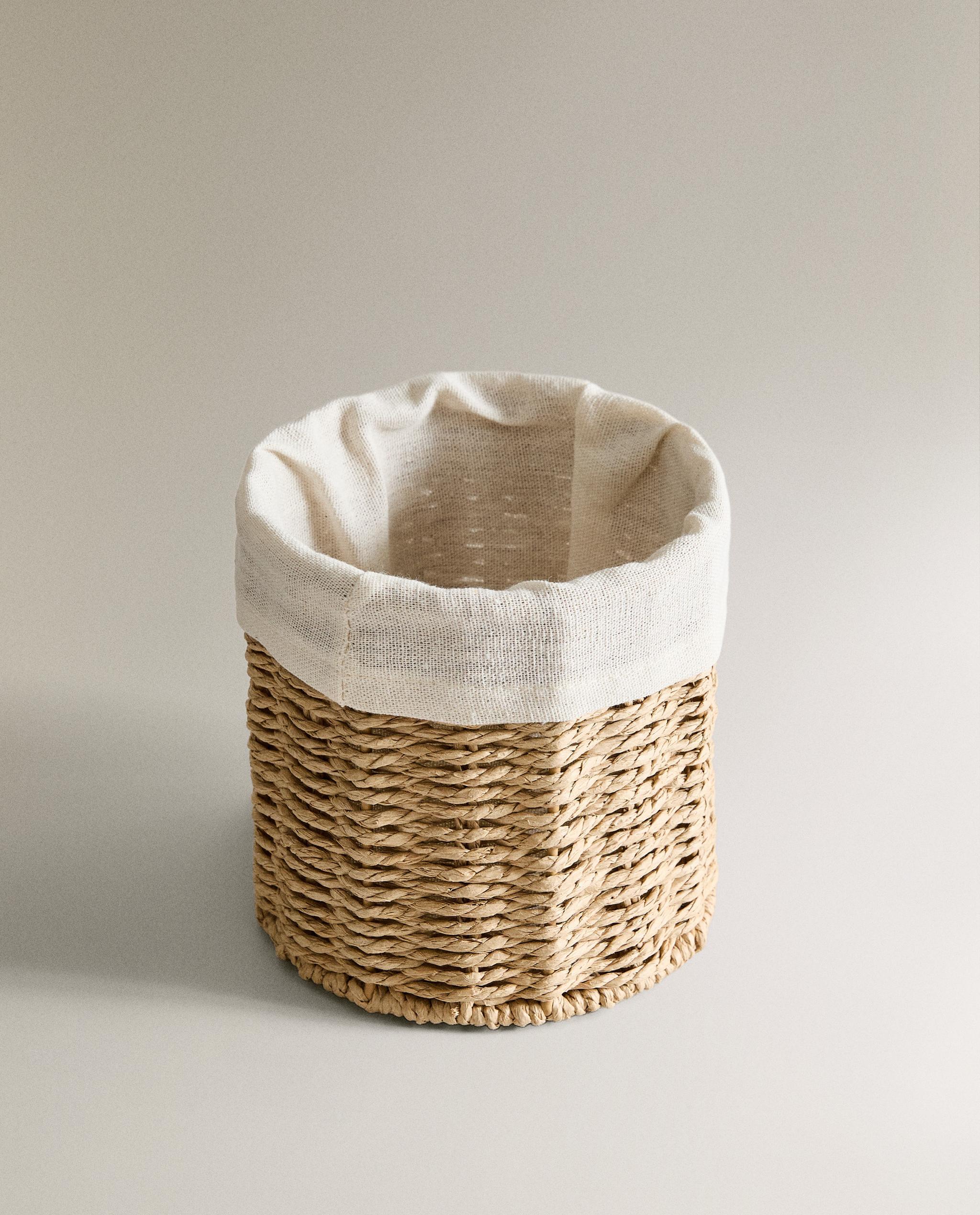 コットンライニング ラウンドバスケット | Zara Home 日本/Japan