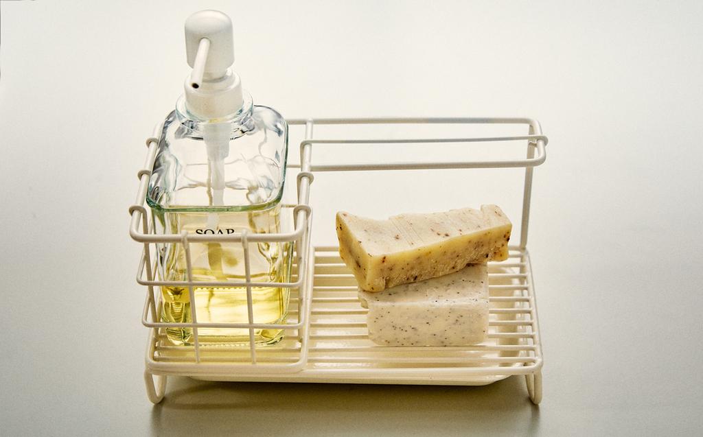 موزع صابون للمطبخ بهيكل موزع صابون للمطبخ بهيكل