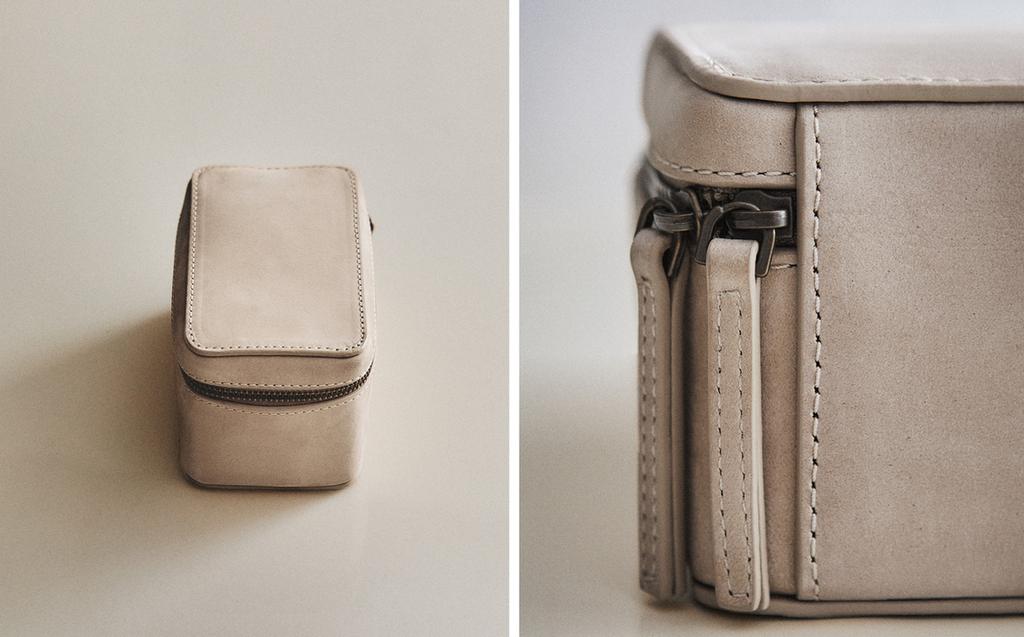 SMALL LEATHER TRAVEL JEWELLERY BOX