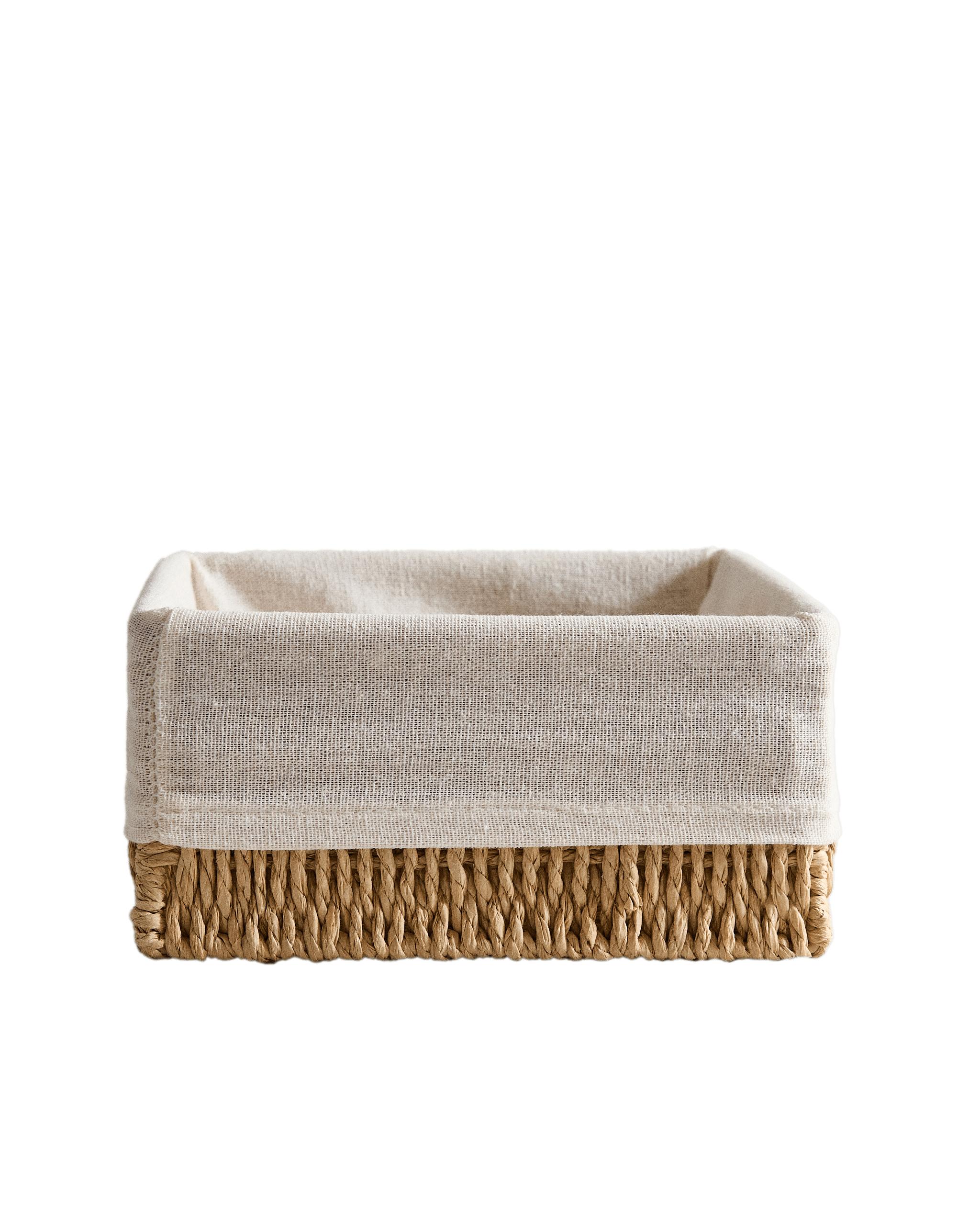 SQUARE BASKET WITH COTTON LINING | Zara Home Canada