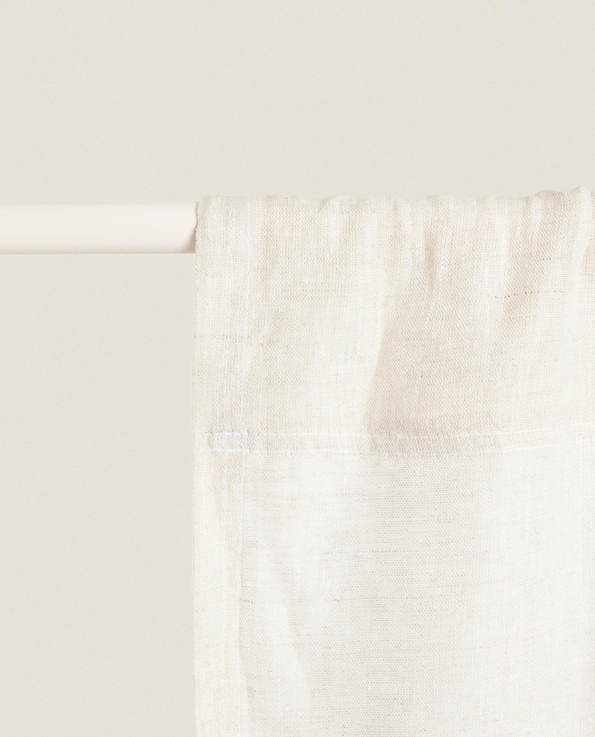ZARA HOME リネン カーテン135x270 cm 2枚セット 不透明度：高 ホワイトリネン カーテン | Zara Home 日本/Japan
