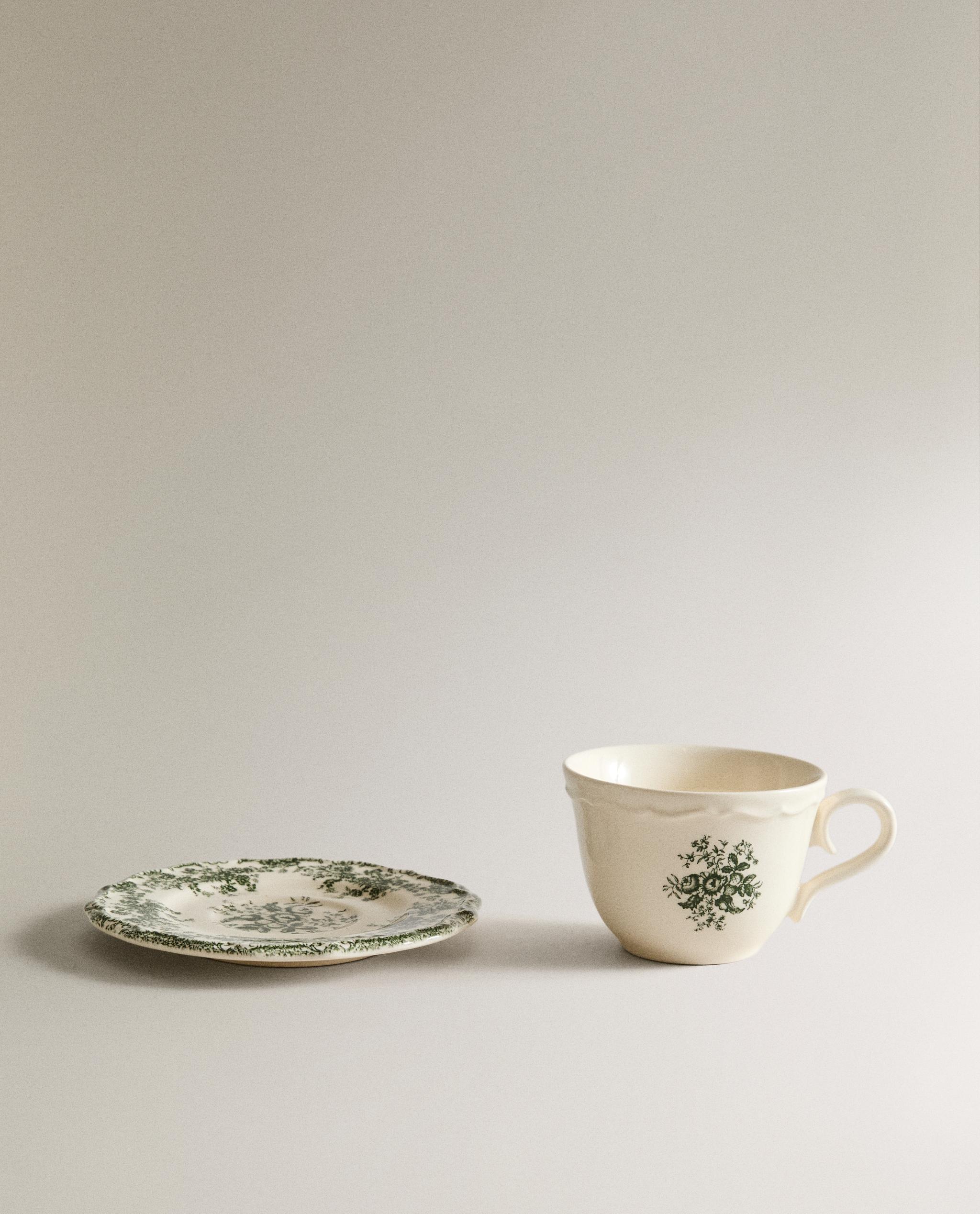FLORAL TEACUP AND SAUCER product thumbnail 2