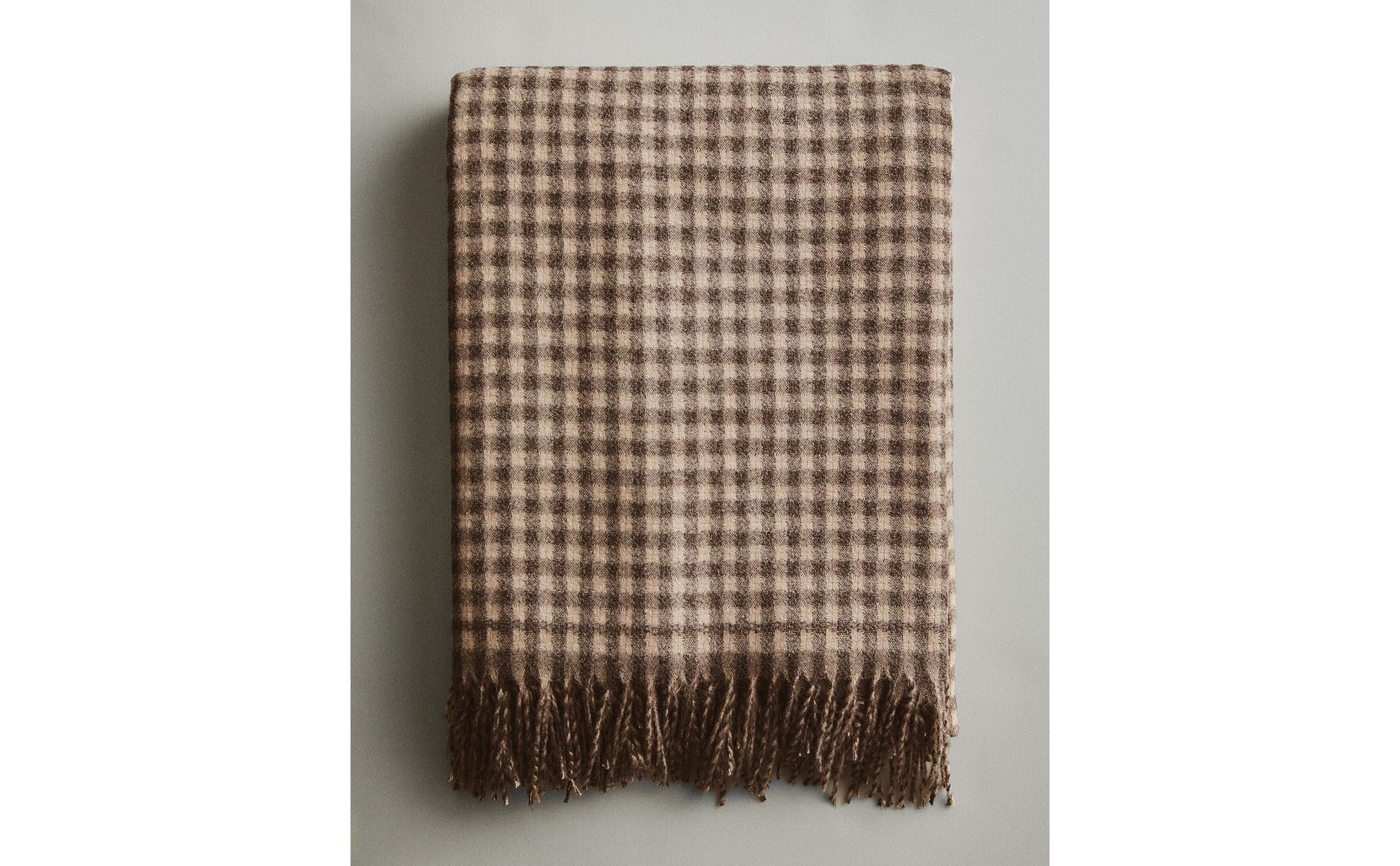 チェック柄フリンジブランケット | Zara Home 日本/Japan