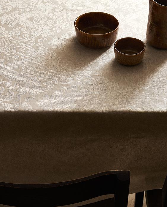 RESIN-COATED COTTON TABLECLOTH