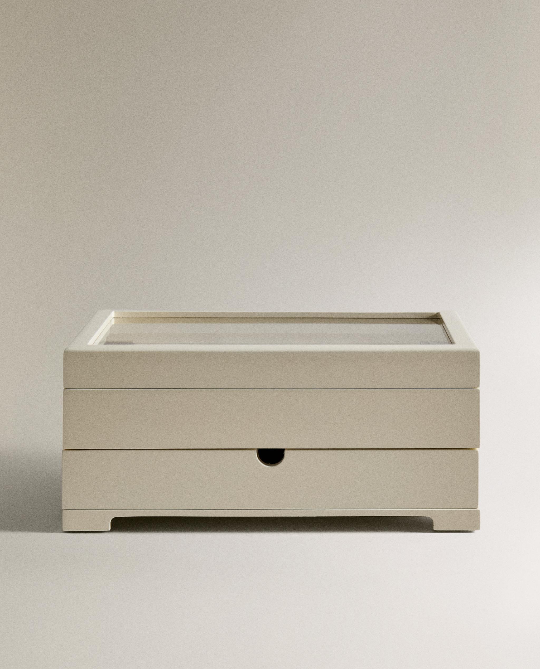 SMALL LACQUERED JEWELRY BOX WITH A DRAWER AND LID | Zara Home