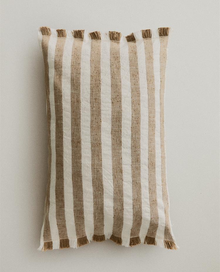 STRIPED THROW PILLOW COVER