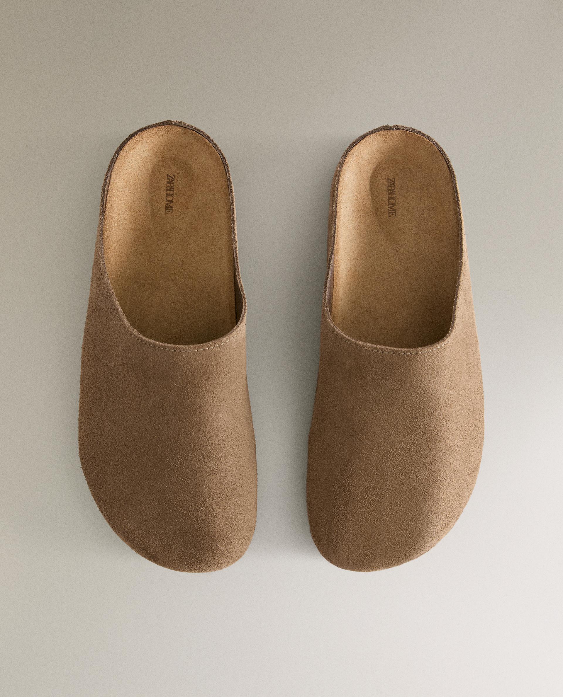 【ZARA】限定版レザークロッグサンダル ベージュ | 2786/520/102 トップステッチ レザー クロッグサンダル | Zara Home 日本/Japan