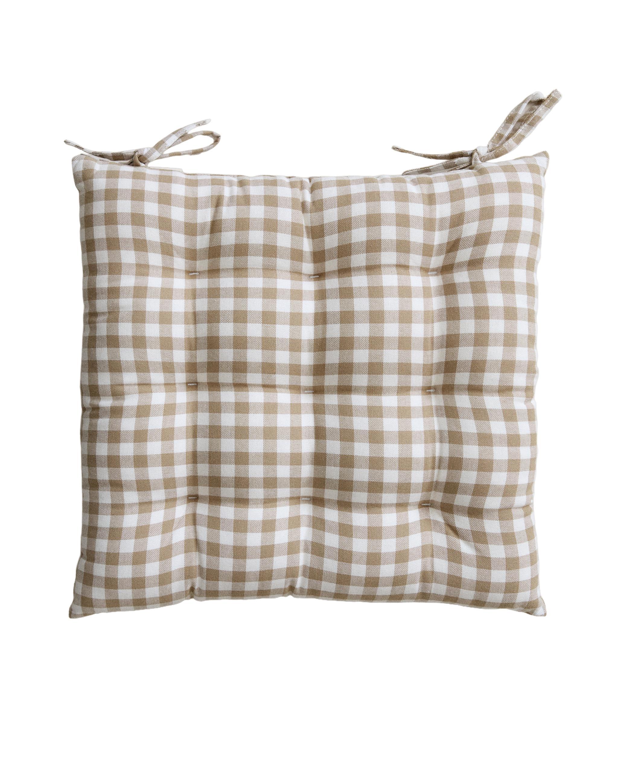 DYED THREAD CHECK CHAIR CUSHION product thumbnail 9