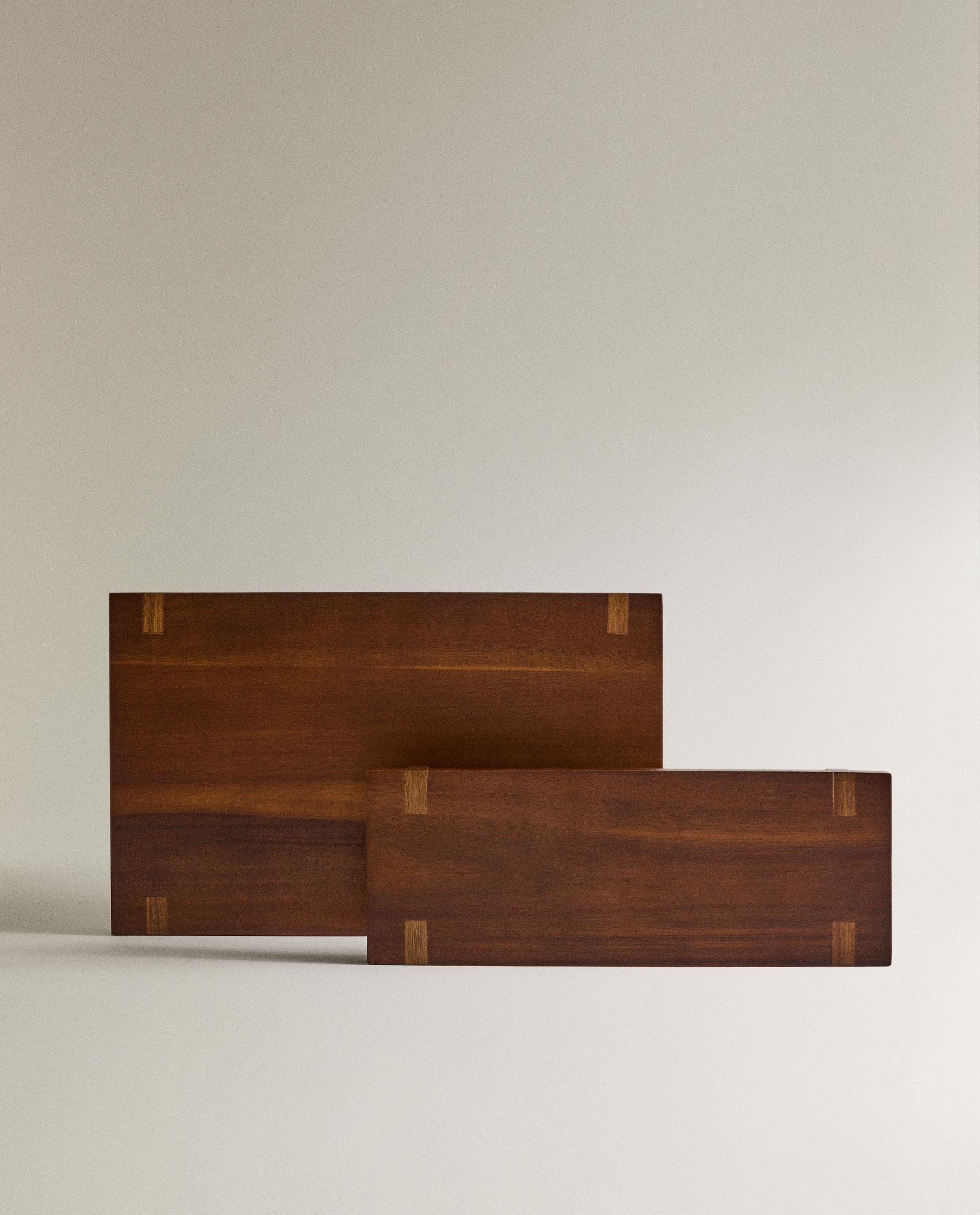 RECTANGULAR DECORATIVE WOODEN TRAY product thumbnail 3