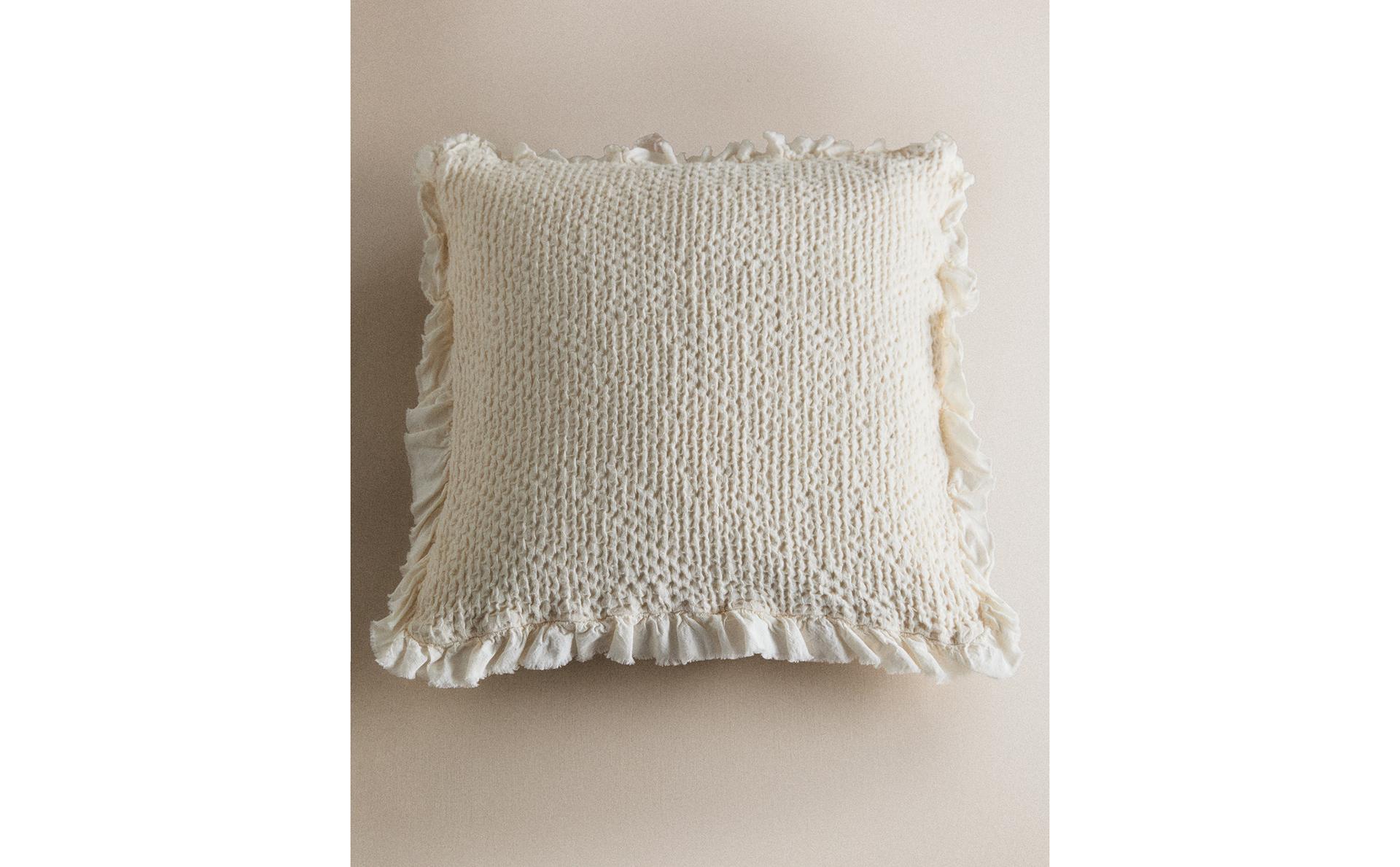 FEDERA DA CUSCINO PER BAMBINI MINI WAFFLE CON VOLANT FEDERA DA CUSCINO PER BAMBINI MINI WAFFLE CON VOLANT