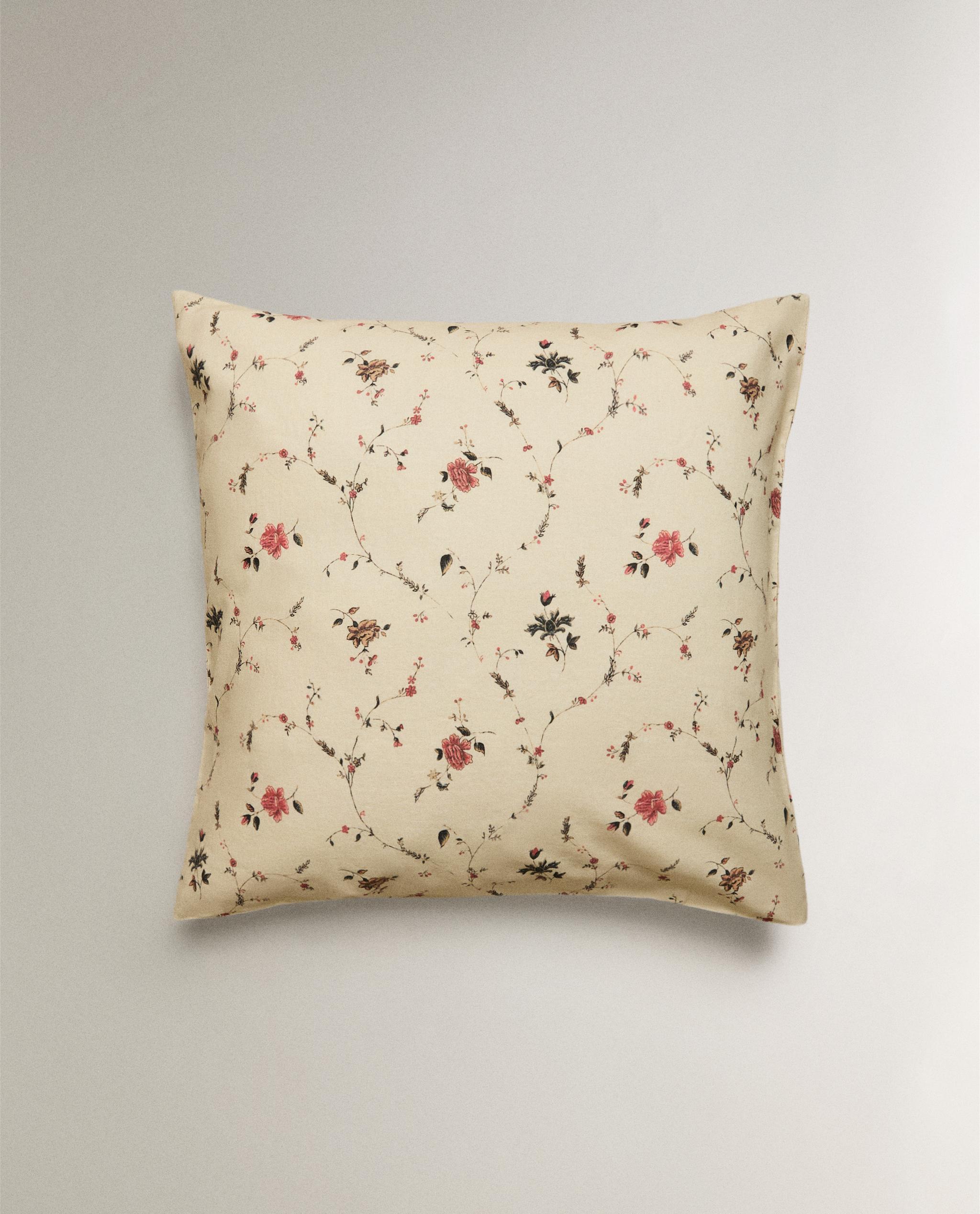 FLORAL PRINT COTTON LINEN PILLOWCASE | KATHARINE POLE product thumbnail 4
