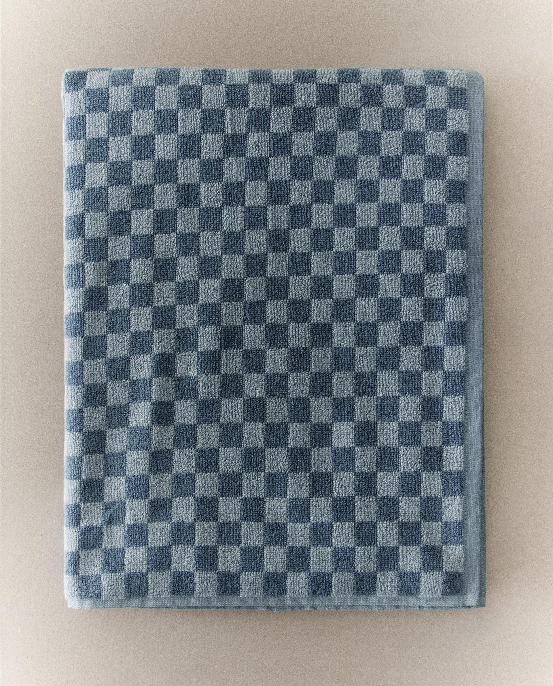 SERVIETTE DE BAIN DAMIER
