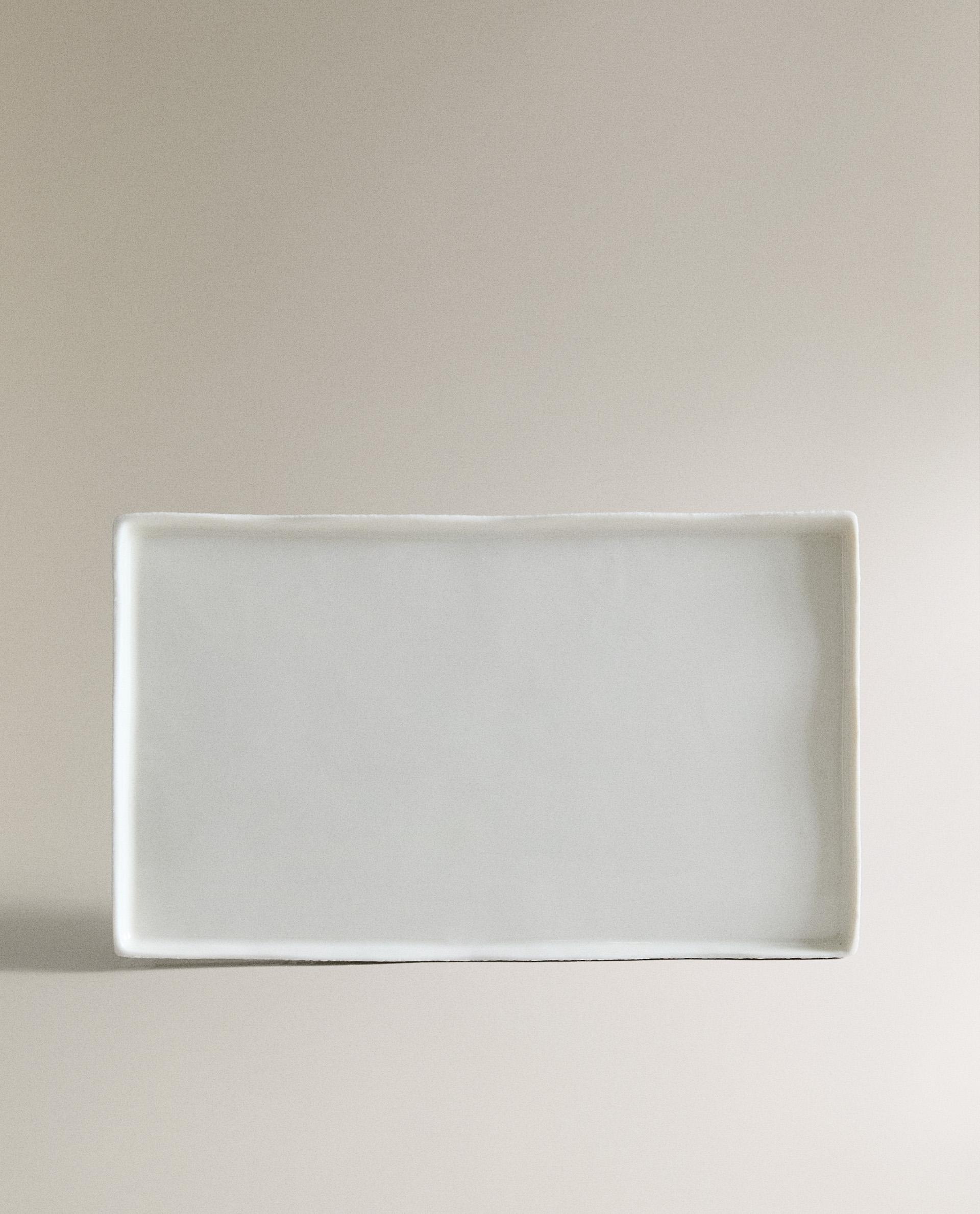 TEXTURED CERAMIC BATHROOM TRAY