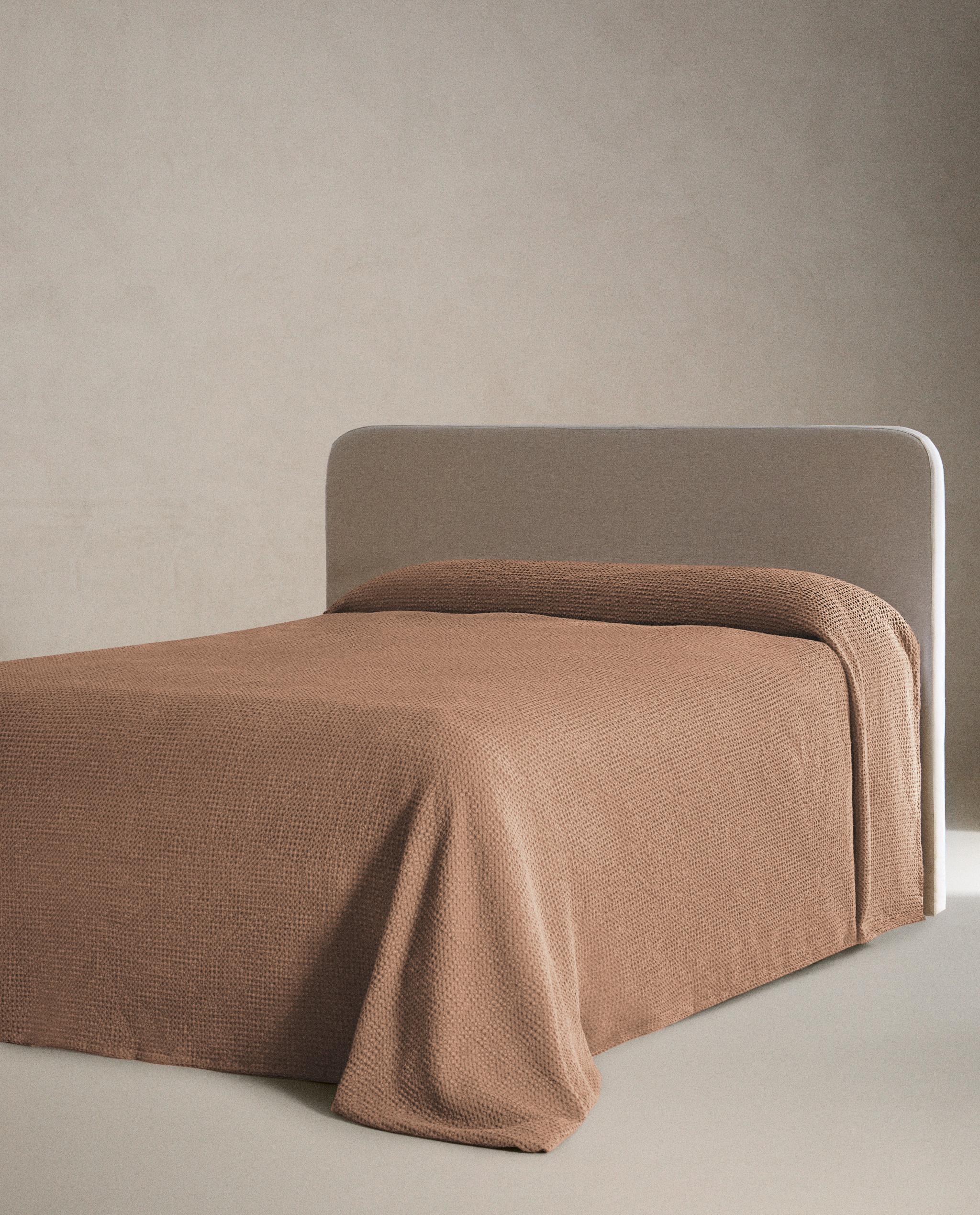 ＜未使用＞Zara  ベッドカバー コットンベッドカバー ミニワッフルファブリック | Zara Home 日本/Japan