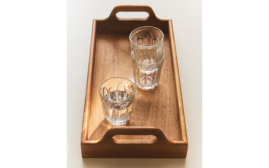 WOODEN TRAY WITH HANDLE