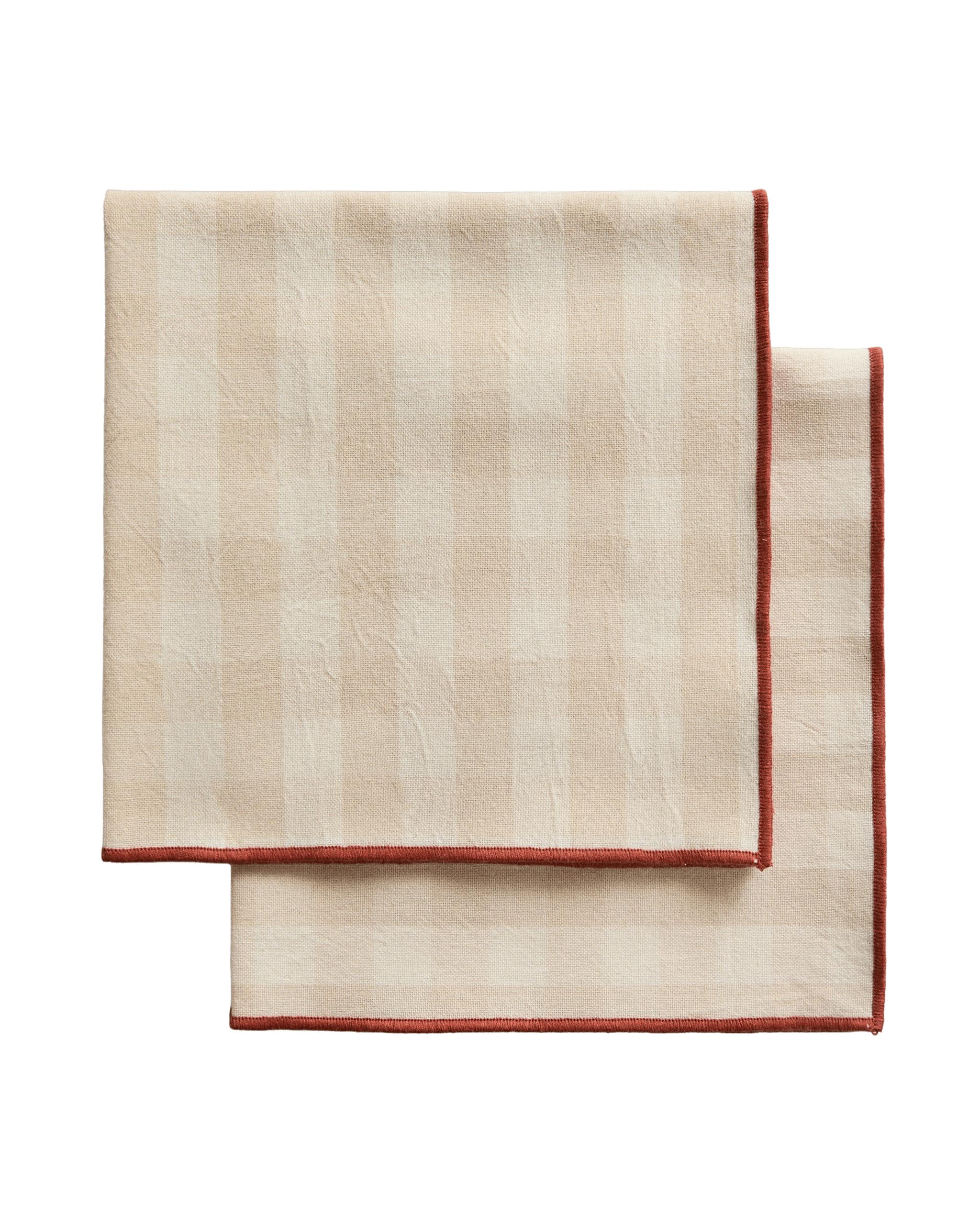 PACK OF CHECK NAPKINS WITH TOPSTITCHING (PACK OF 2) product thumbnail 5