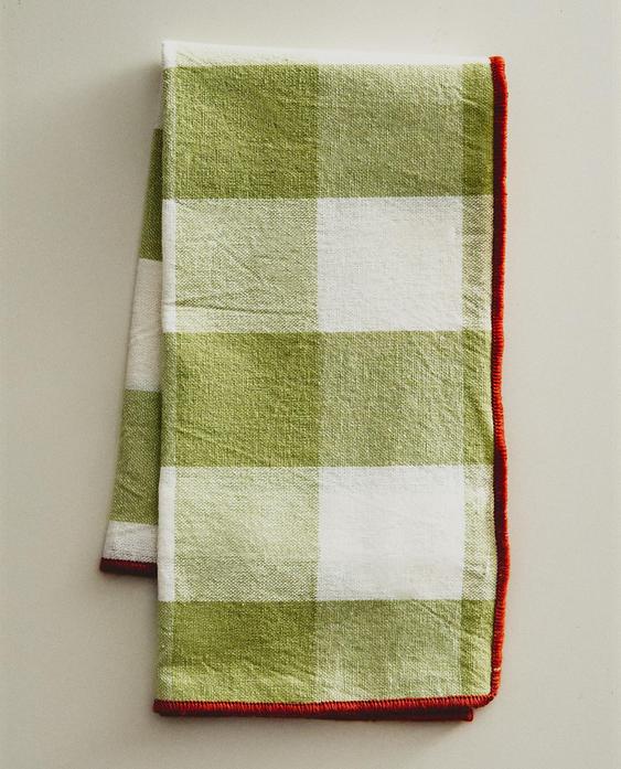 PACK SERVIETTES DE TABLE CARREAUX SURPIQÛRES (LOT DE 2)