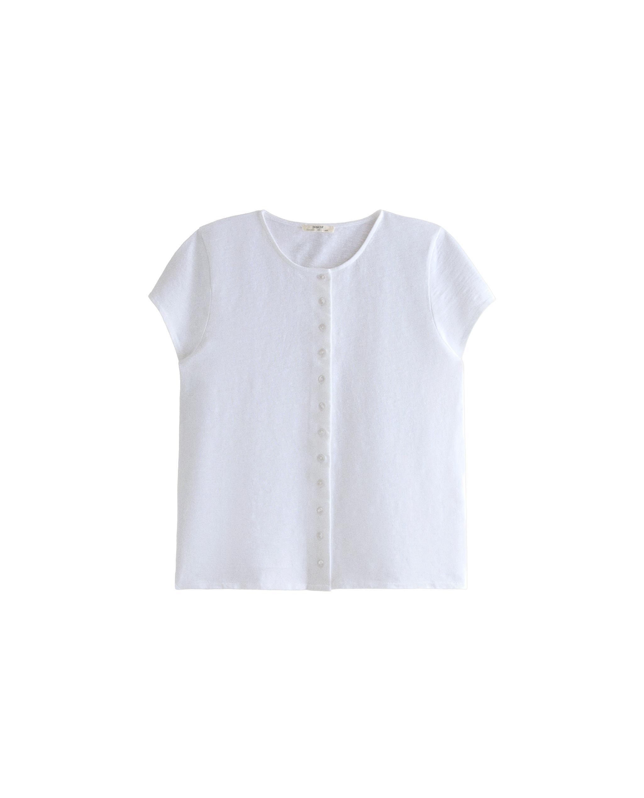 COTTON T-SHIRT WITH BUTTONS product thumbnail 5