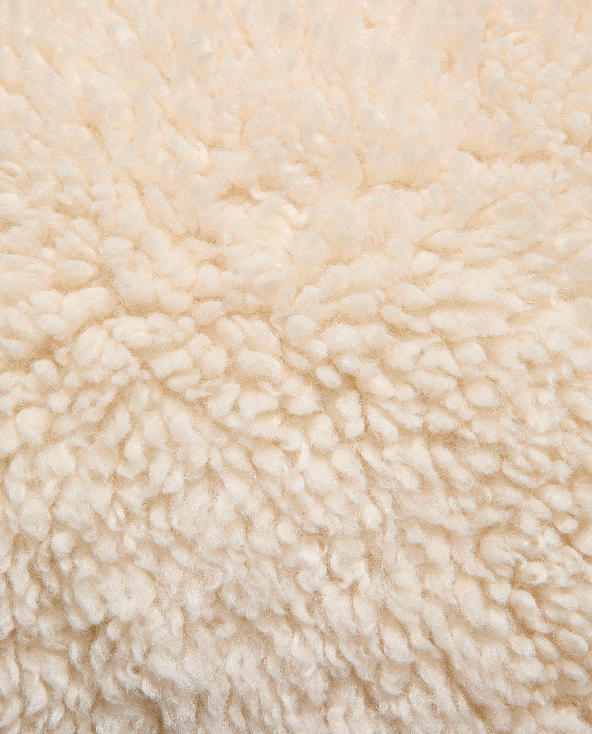 FAUX SHEARLING THROW PILLOW COVER