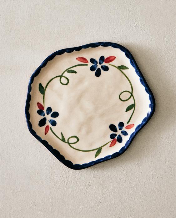 FLORAL DESSERT PLATE