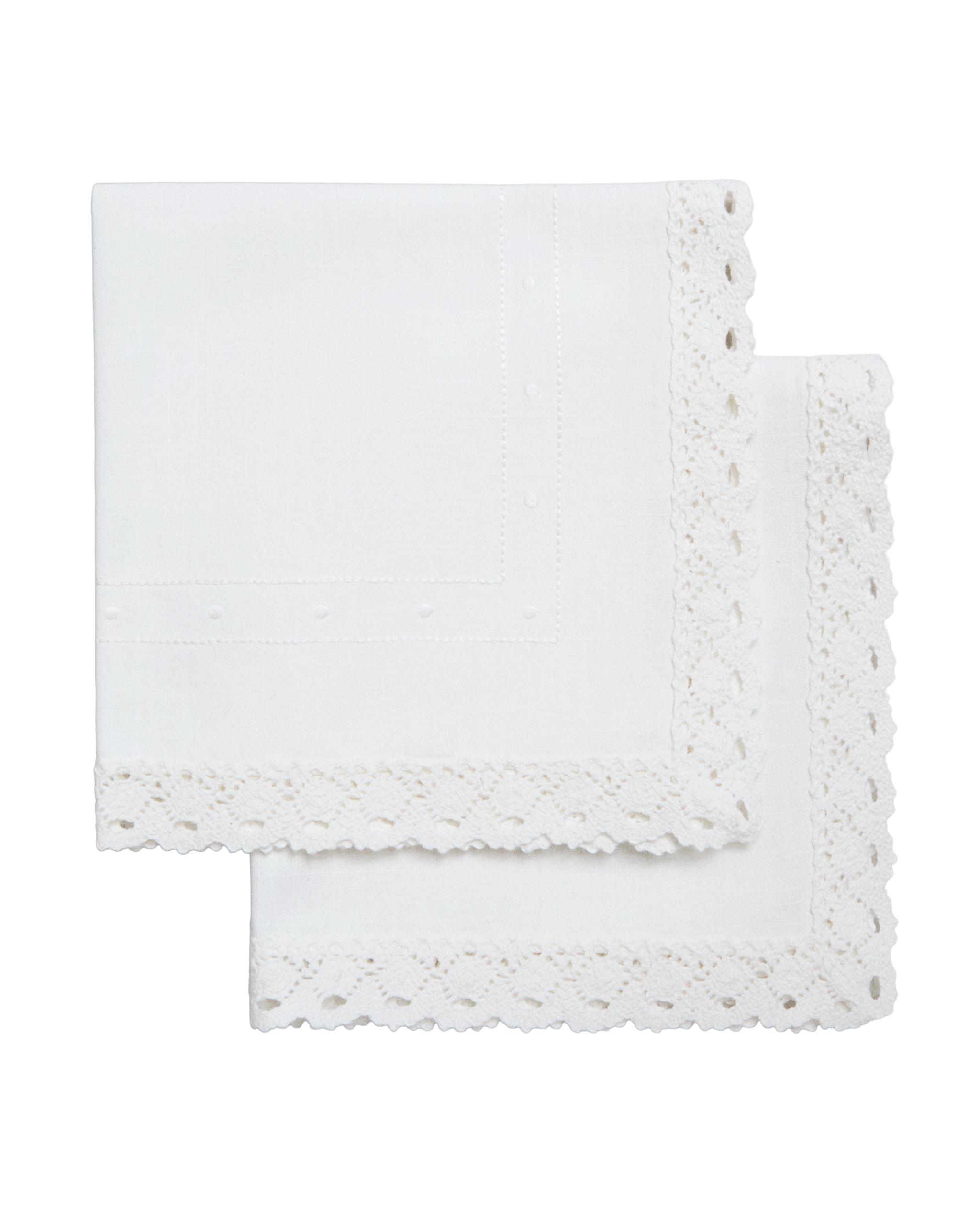 PACK OF EMBROIDERED AND LACE TRIM COTTON NAPKIN (PACK OF 2) product thumbnail 5