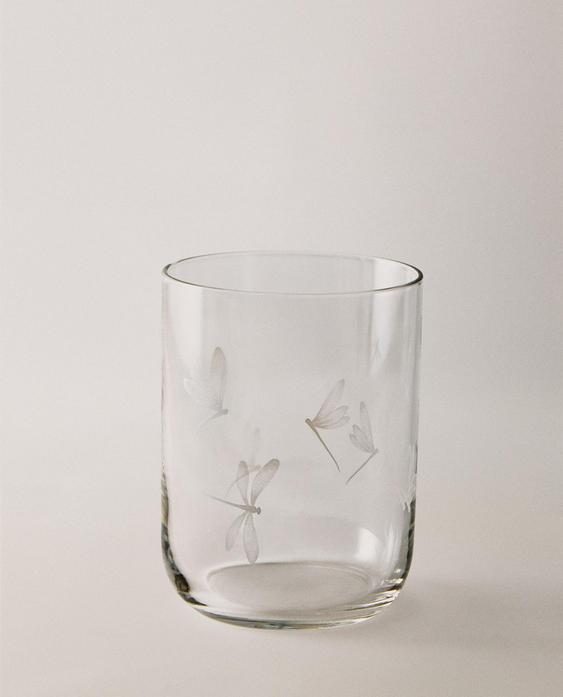 GLAS MIT LIBELLENMOTIV