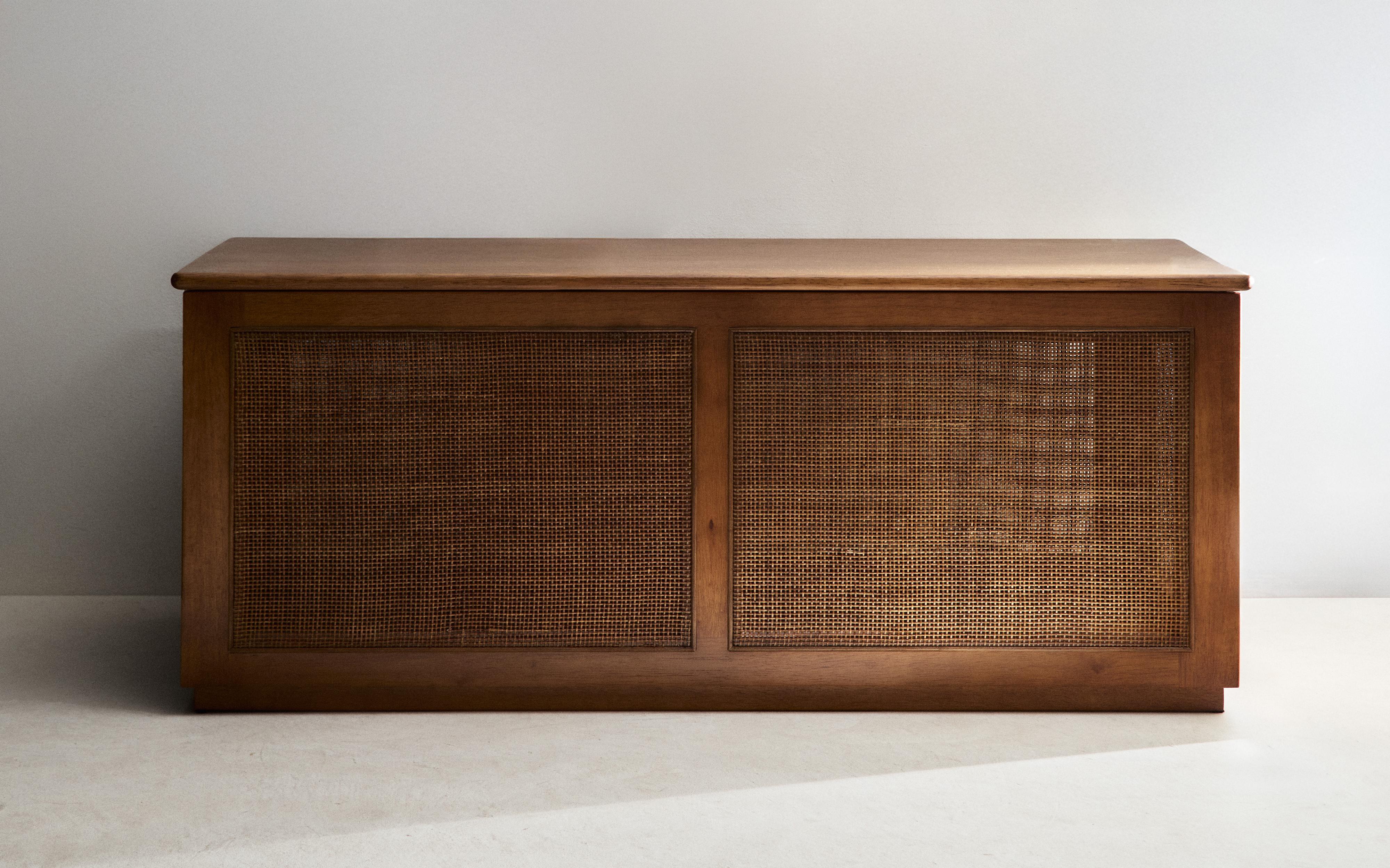 WOOD AND RATTAN BENCH AND SEAT CUSHION product thumbnail 11
