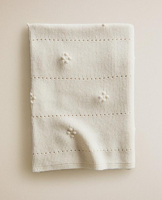 COUVERTURE BÉBÉ COTON AJOURÉ COUVERTURE BÉBÉ COTON AJOURÉ