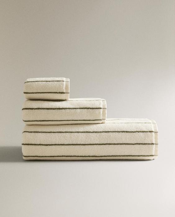 COLOURED STRIPE BATH TOWEL