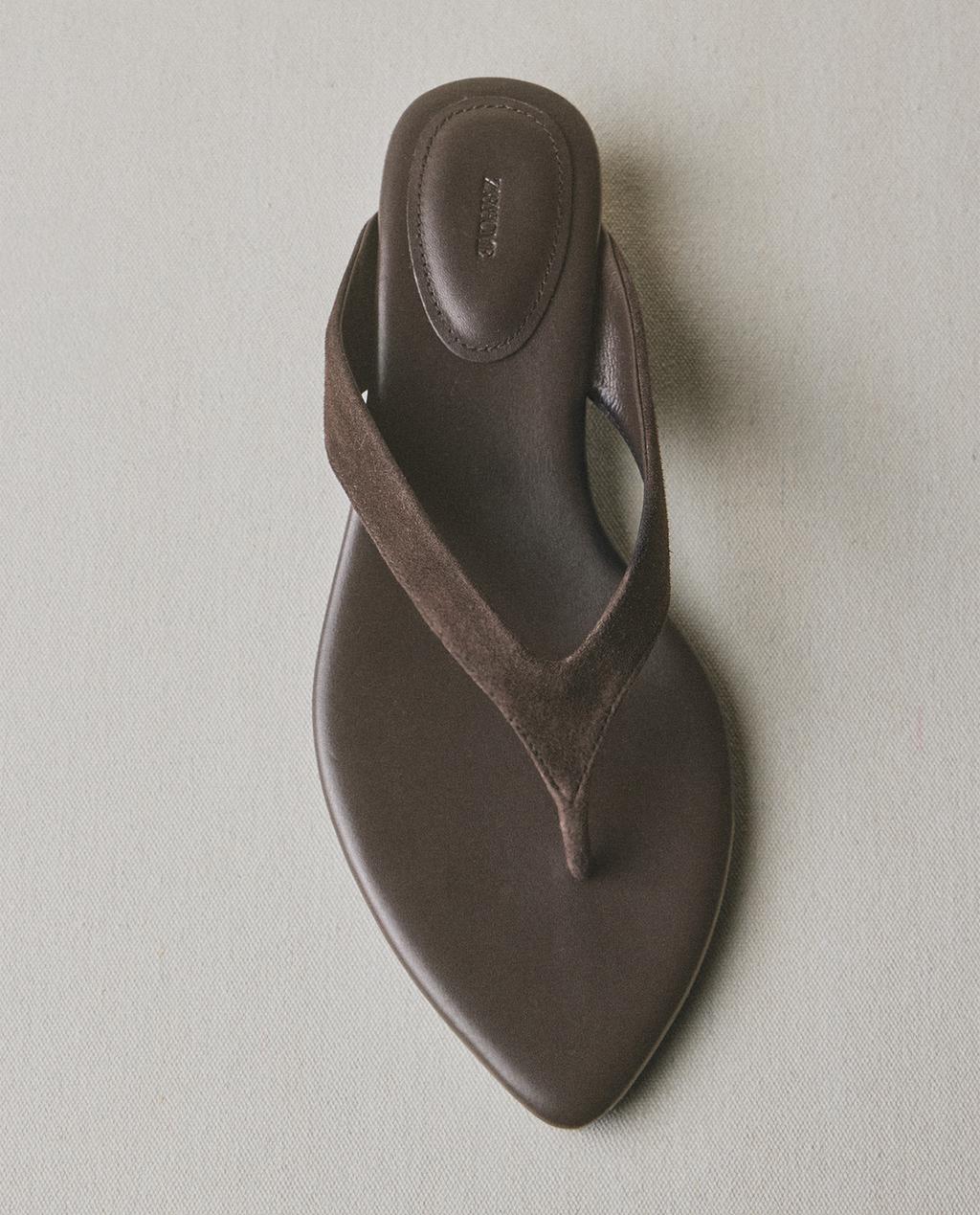 LEATHER HIGH-HEEL SANDALS