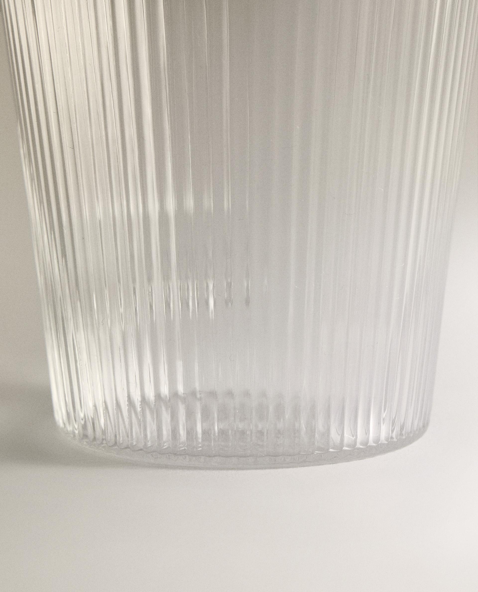 BOROSILICATE GLASS MUG WITH LINES product thumbnail 2