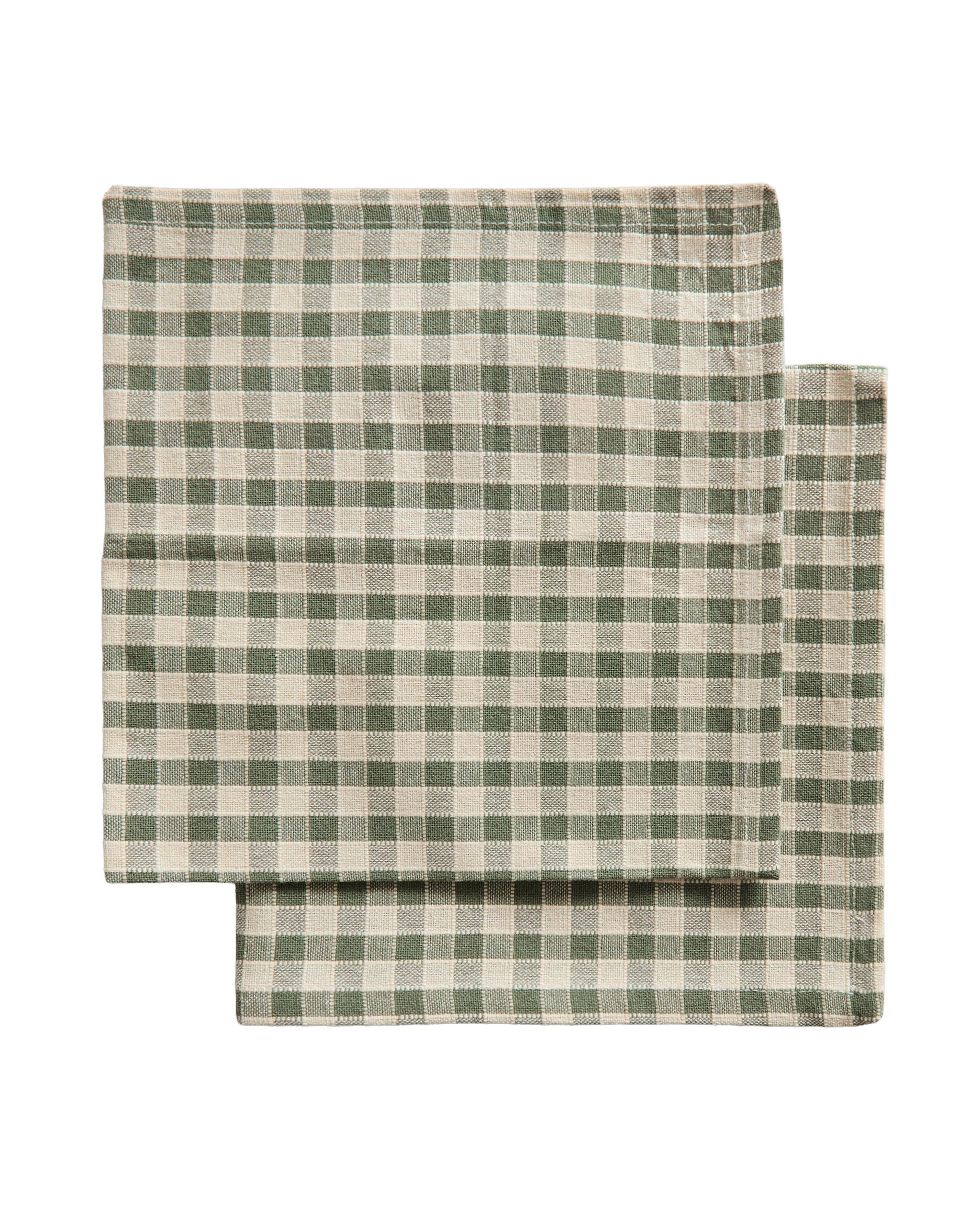 PACK OF CHECK NAPKINS WITH TOPSTITCHING (PACK OF 2) product thumbnail 4