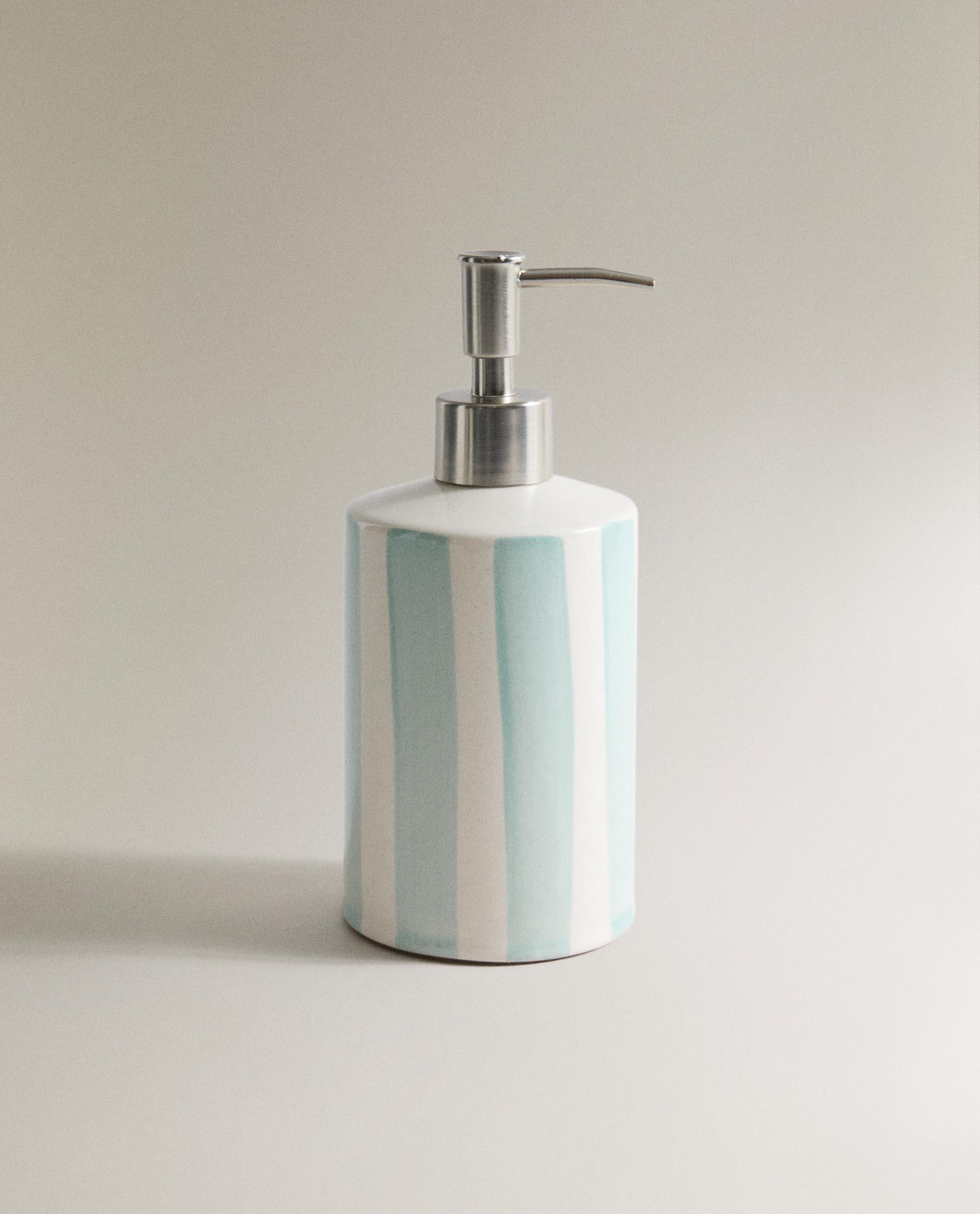STRIPED CERAMIC SOAP DISPENSER product thumbnail 2